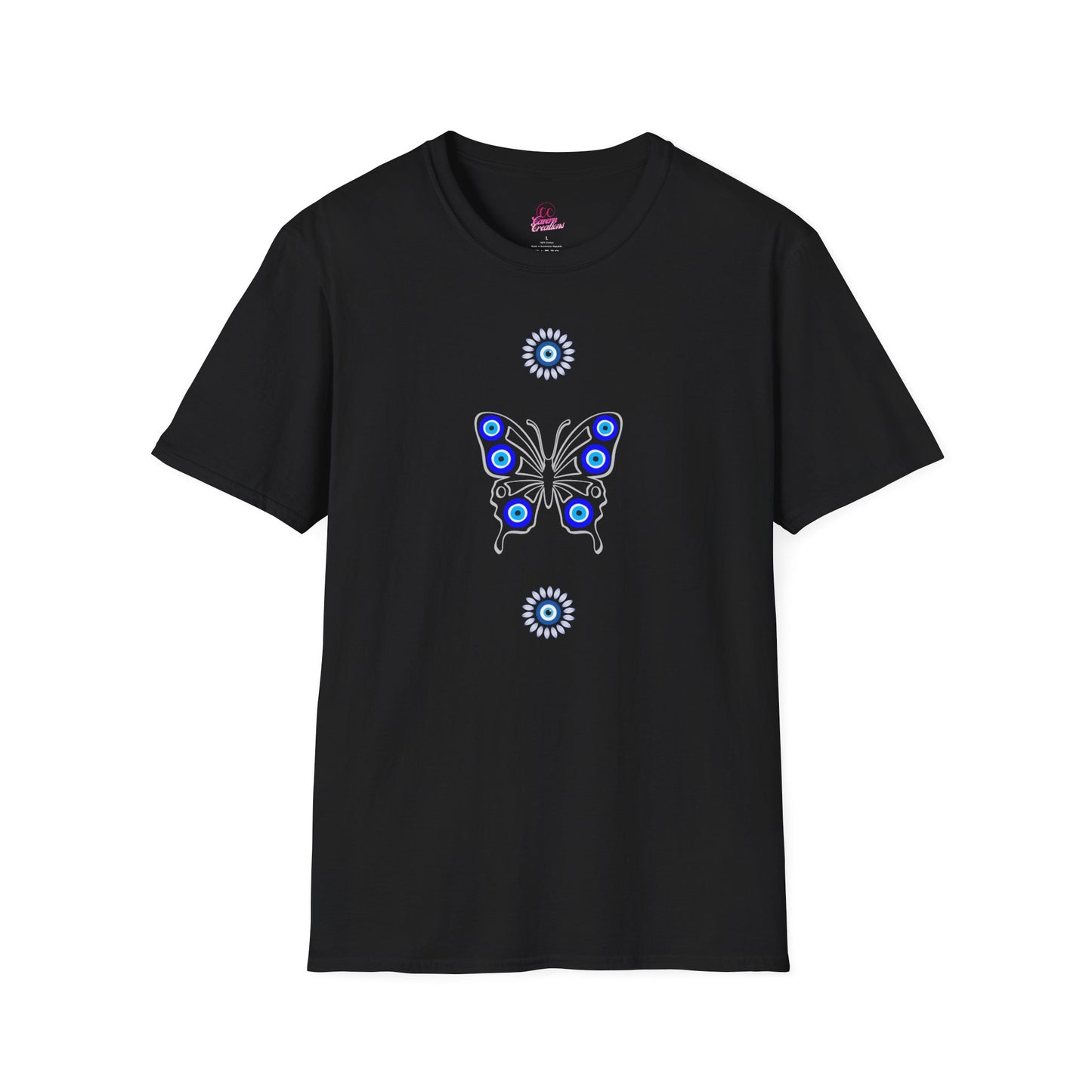Evil Eye Butterfly Protection Women's Plus Short Sleeve Softstyle T-Shirt Sizes xl-5xl