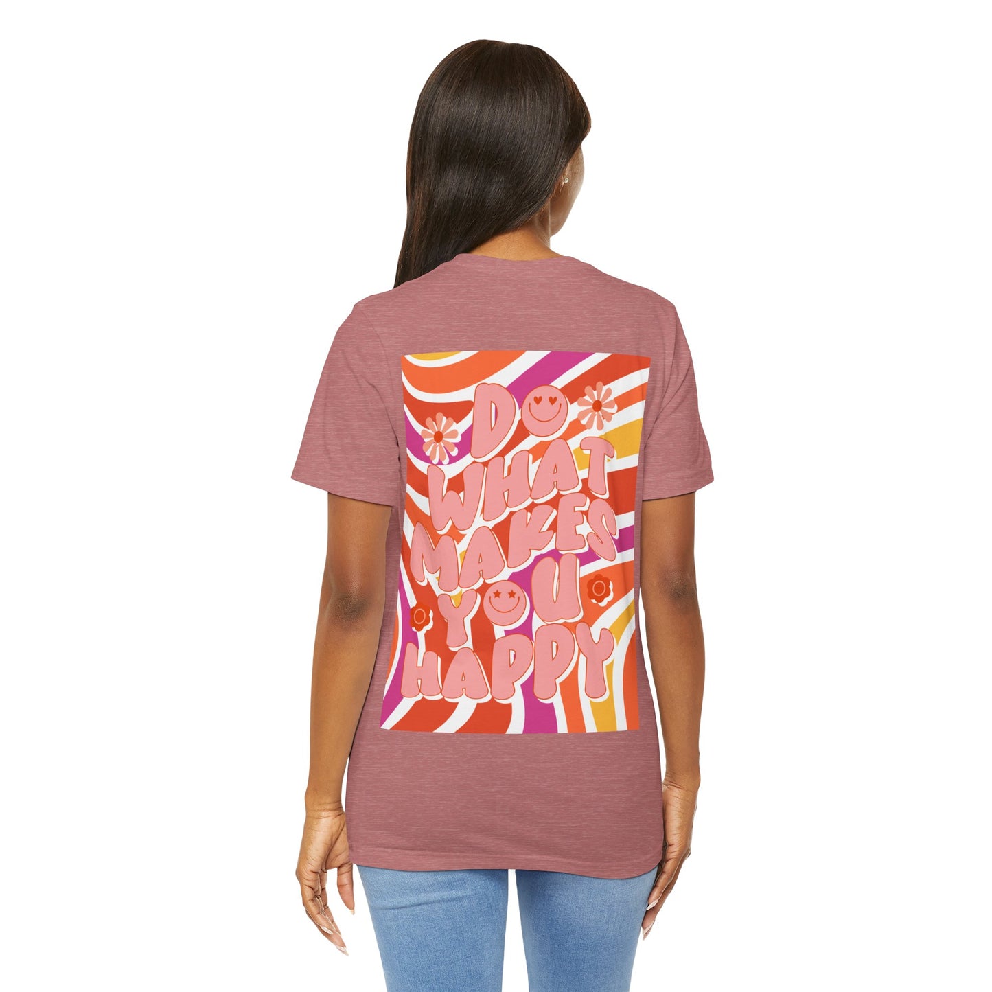 Hippie Happy 60's Retro Short Sleeve Tee Sizes S-2xl