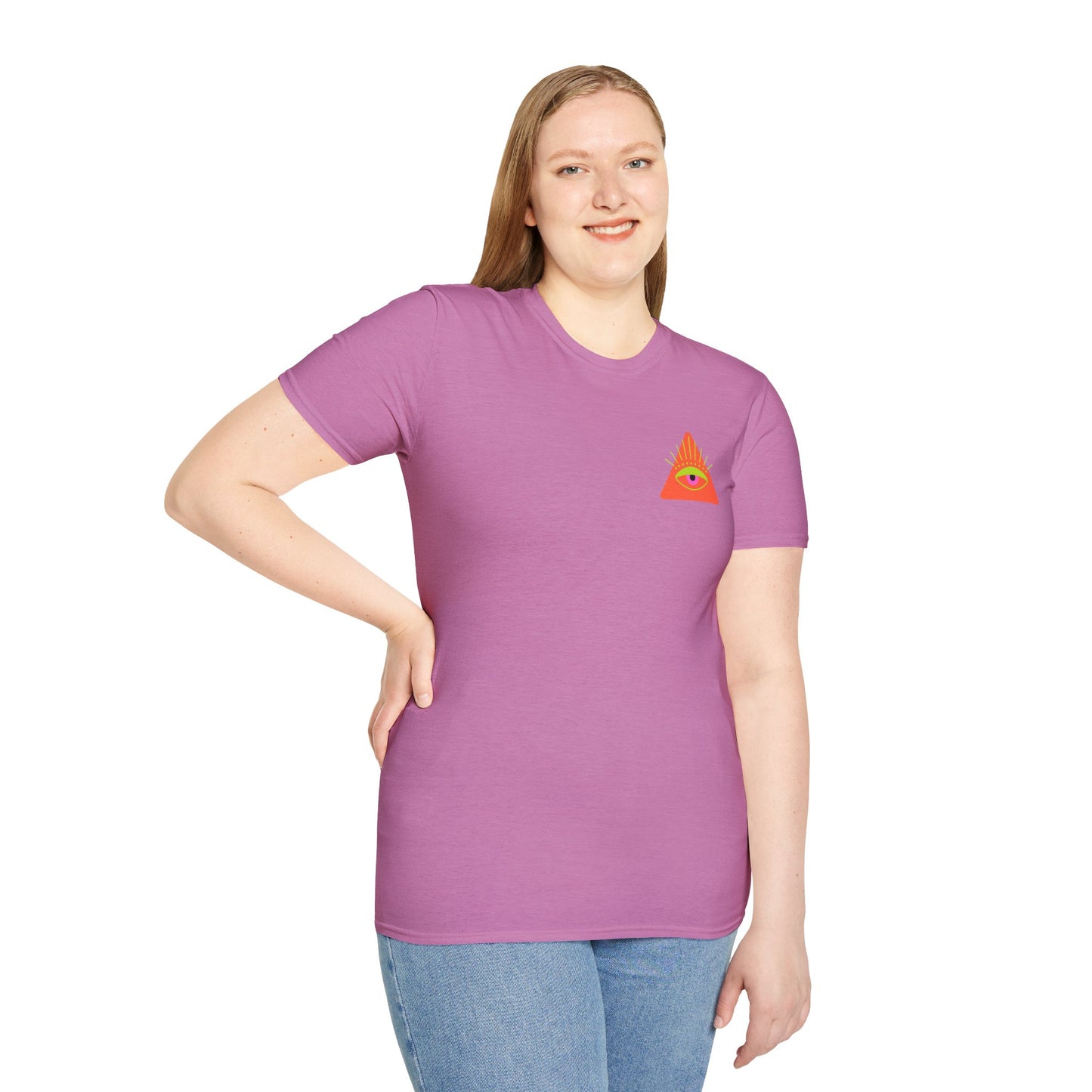 Trippy Mushrooms Double Sided Women's Plus Softstyle Tee Sizes xl-5xl