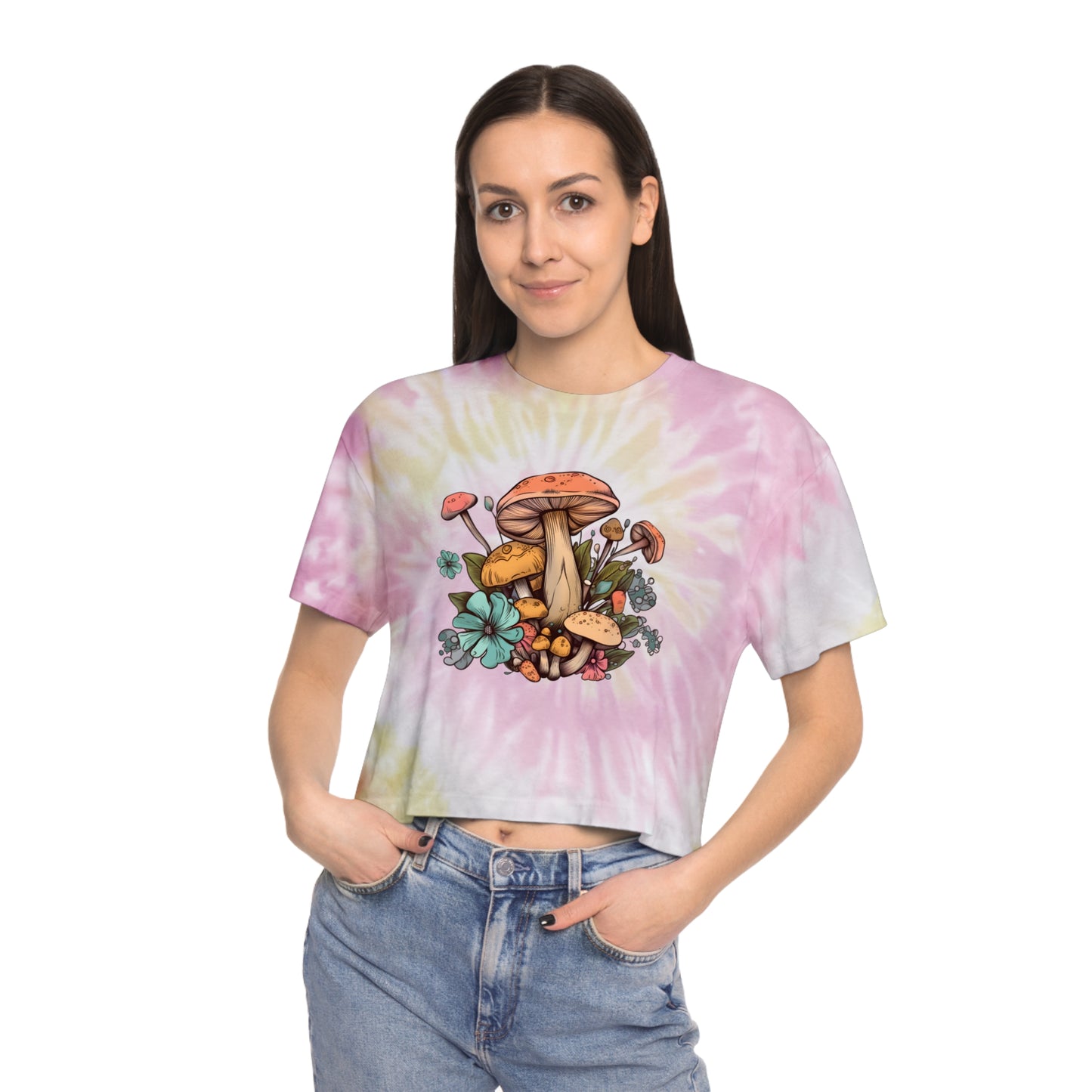 Mushrooms Tie-Dye Festival Women's Tee Sizes xs-xl