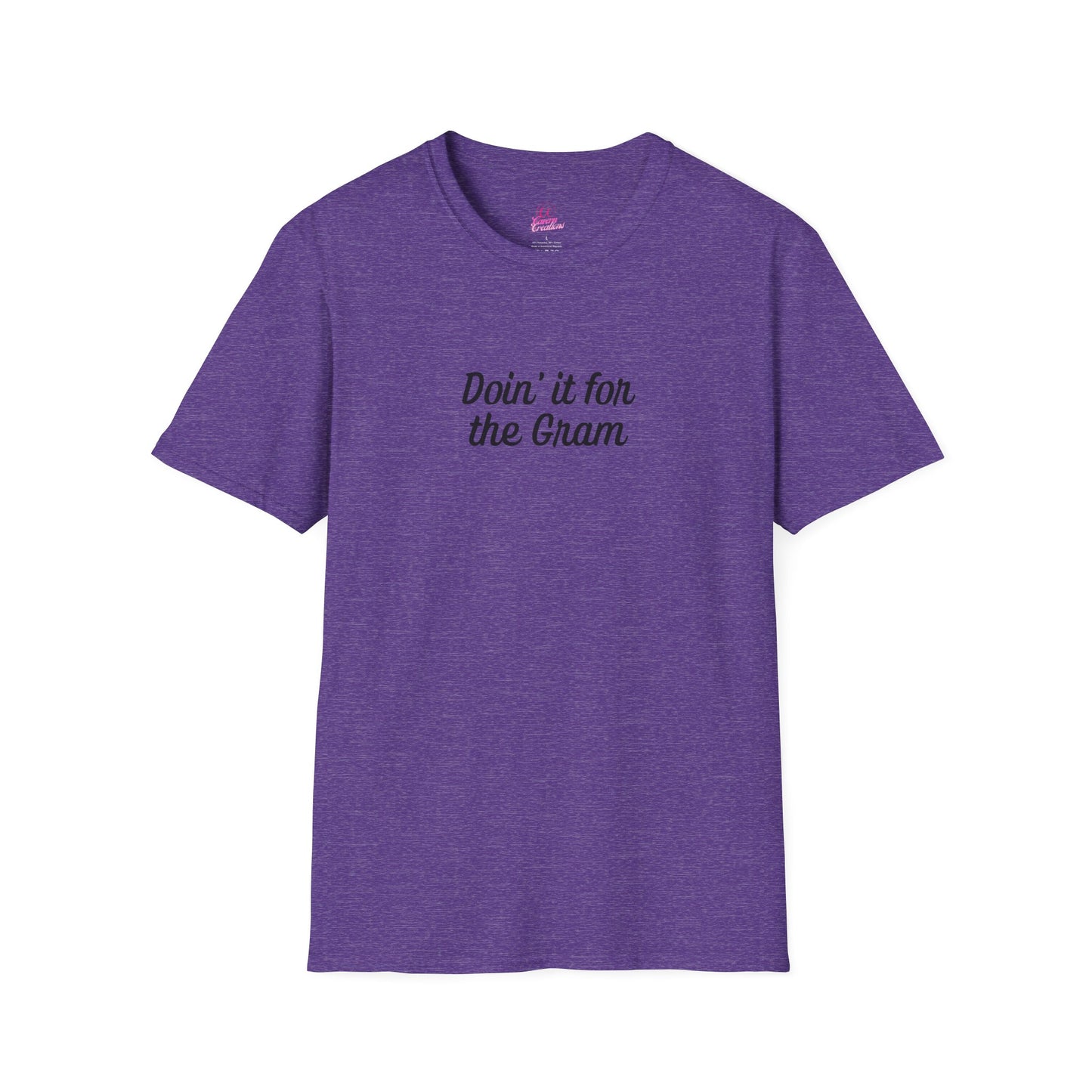 Doin' it for the Gram Influencer Women's Plus Short Sleeve Softstyle T-Shirt Sizes xl-5xl