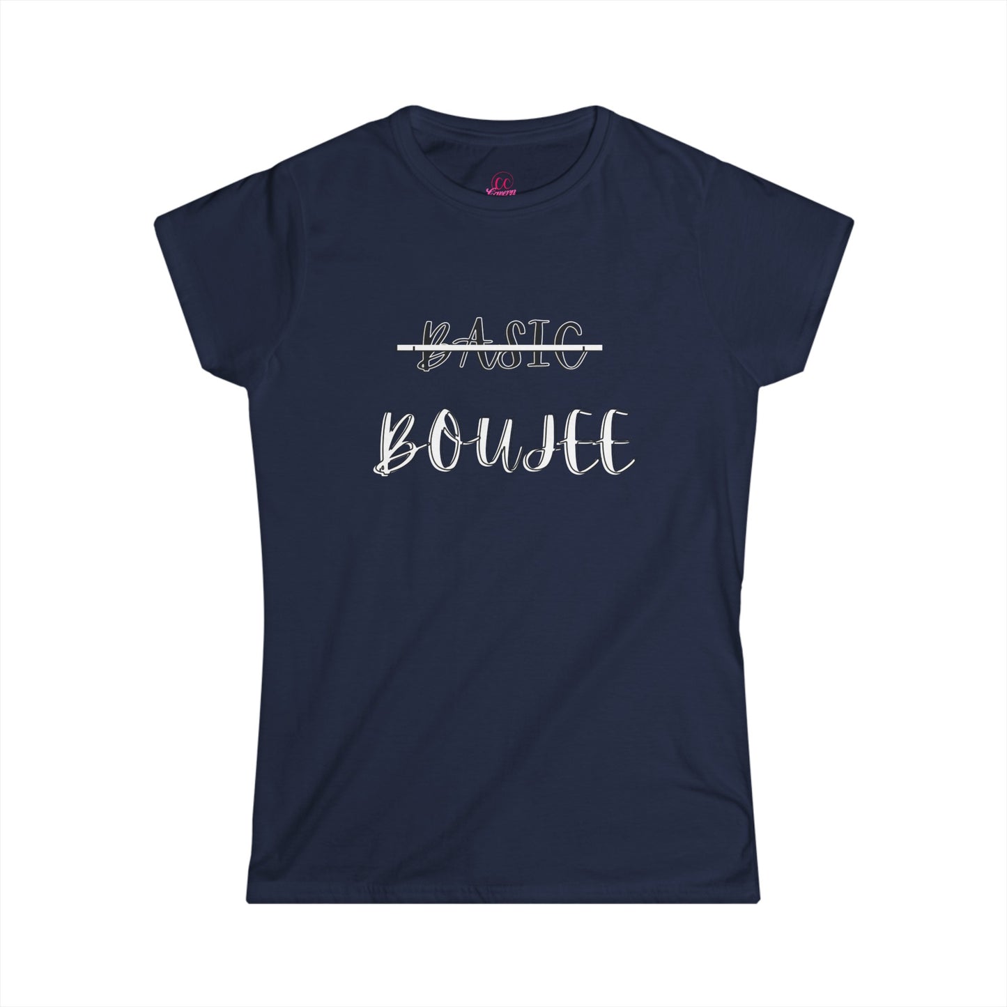 Pink Boujee Not Basic Women's Softstyle Tee Size S-2xl