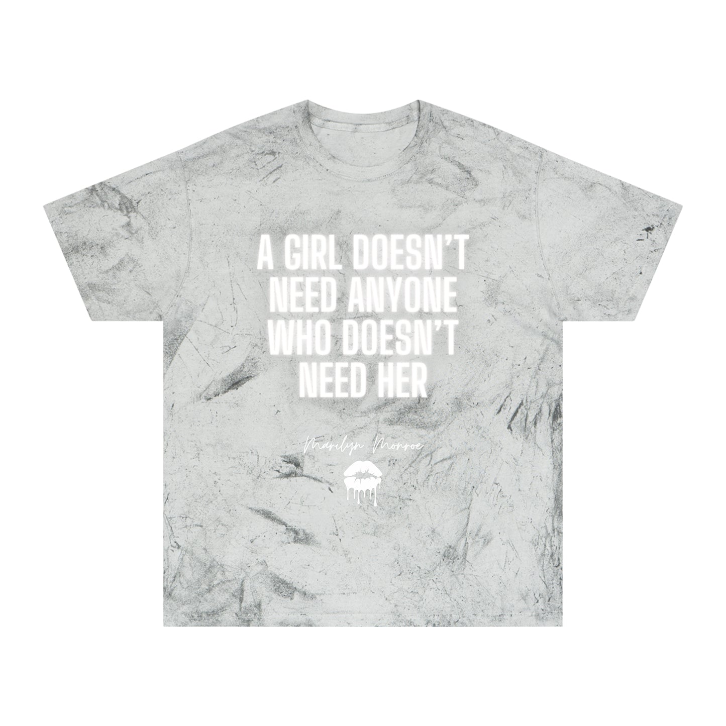 Marilyn Monroe Strong Girl Tie Dye Color Blast T-Shirt Sizes: S-3xl