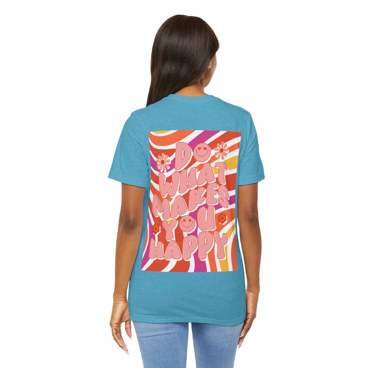 Hippie Happy 60's Retro Short Sleeve Tee Sizes S-2xl