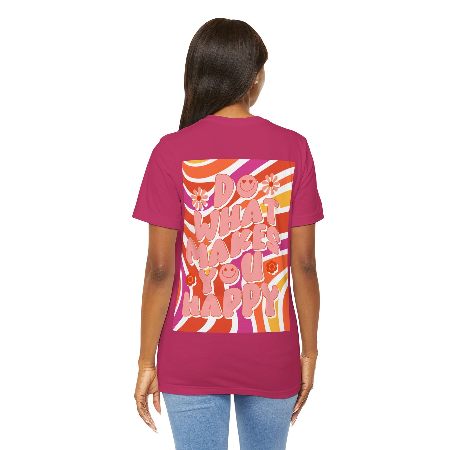 Hippie Happy 60's Retro Short Sleeve Tee Sizes S-2xl