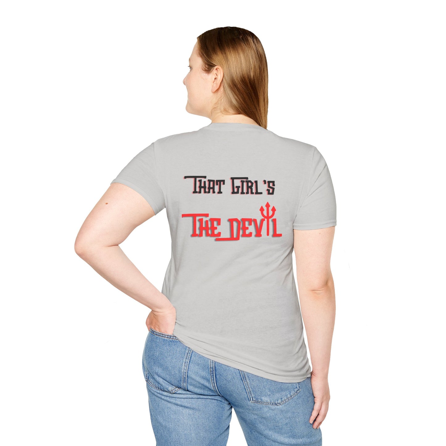Devil Girl Double Sided Softstyle Plus Short Sleeve T-Shirt Sizes xl-5xl
