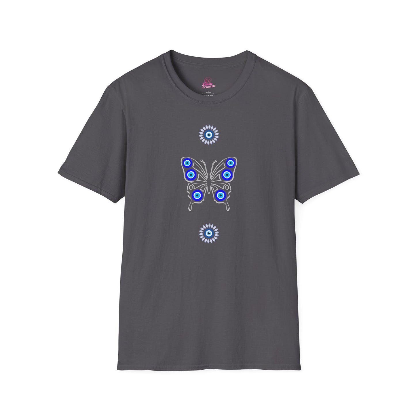 Evil Eye Butterfly Protection Women's Plus Short Sleeve Softstyle T-Shirt Sizes xl-5xl
