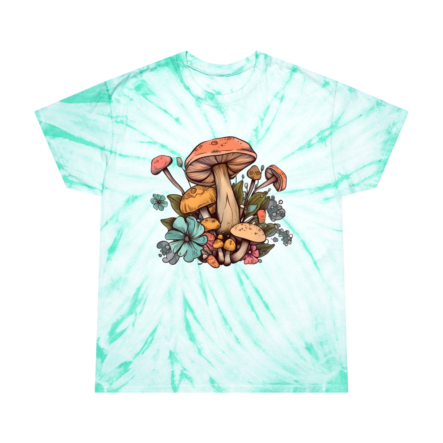 Mushrooms Tie-Dye Festival Women's Plus Tee Sizes xl-2xl