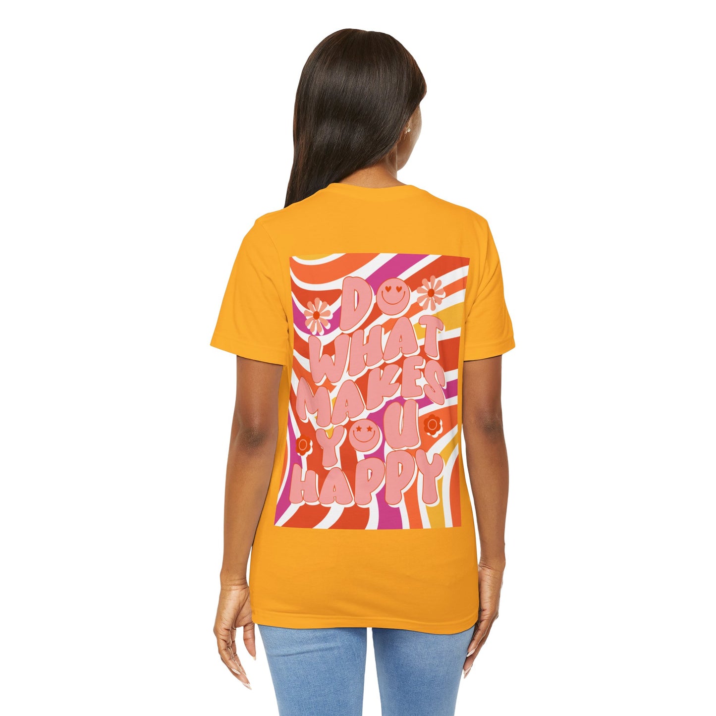 Hippie Happy 60's Retro Short Sleeve Tee Sizes S-2xl