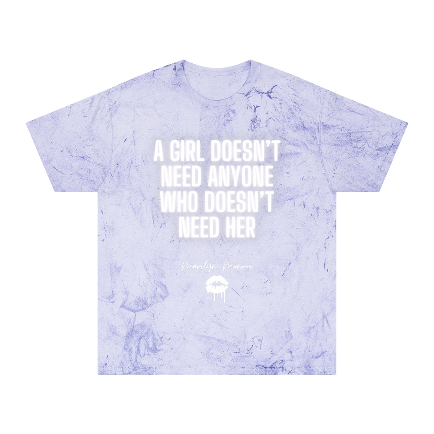 Marilyn Monroe Strong Girl Tie Dye Color Blast T-Shirt Sizes: S-3xl
