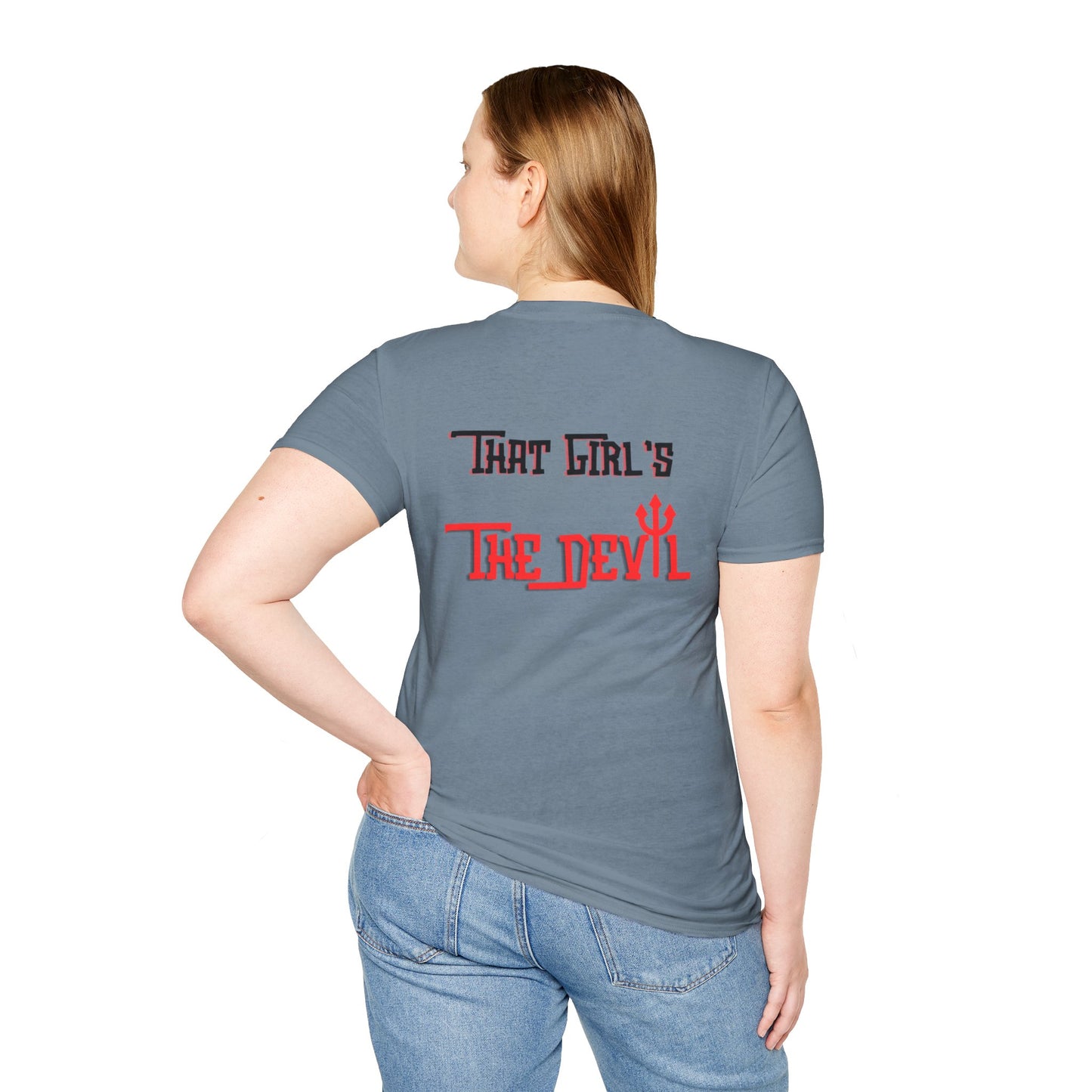 Devil Girl Double Sided Softstyle Plus Short Sleeve T-Shirt Sizes xl-5xl