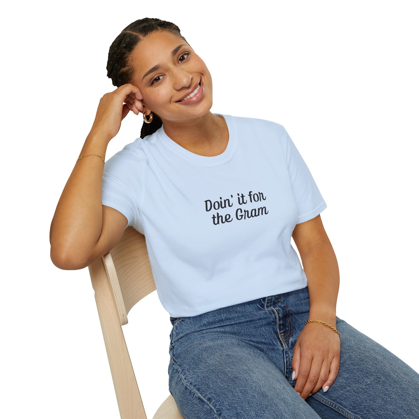 Doin' it for the Gram Influencer Women's Plus Short Sleeve Softstyle T-Shirt Sizes xl-5xl