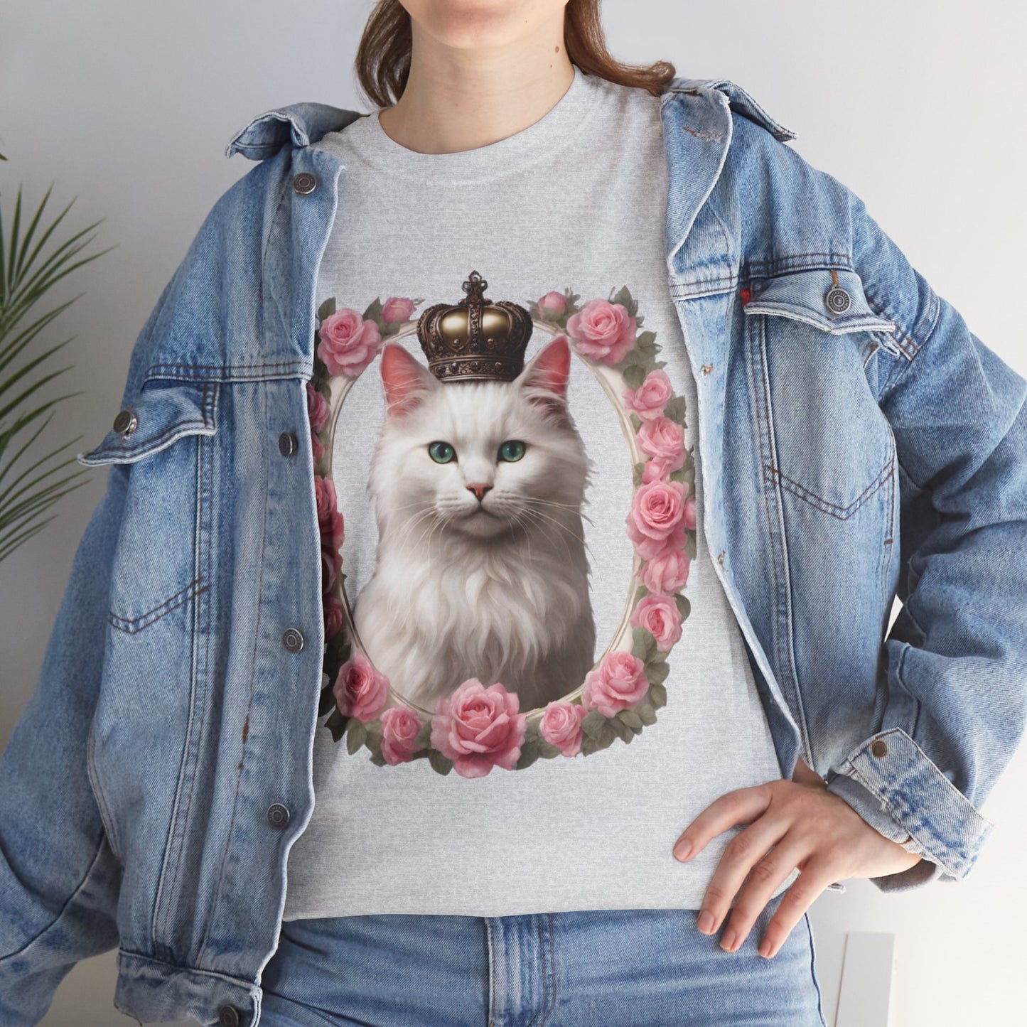 Coquette Kitty Cat Princess Women's Plus Cotton Short Sleeved Tee Size xl-5xl