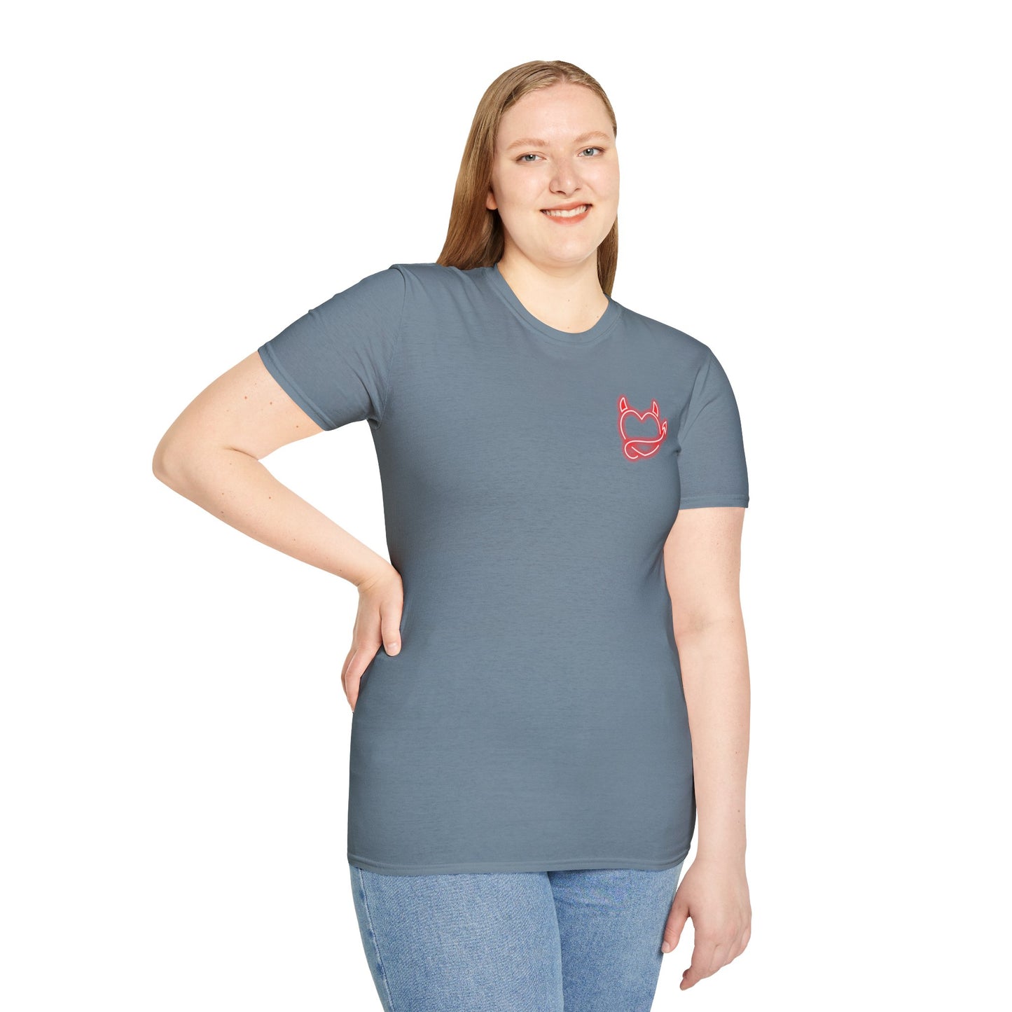 Devil Girl Double Sided Softstyle Plus Short Sleeve T-Shirt Sizes xl-5xl