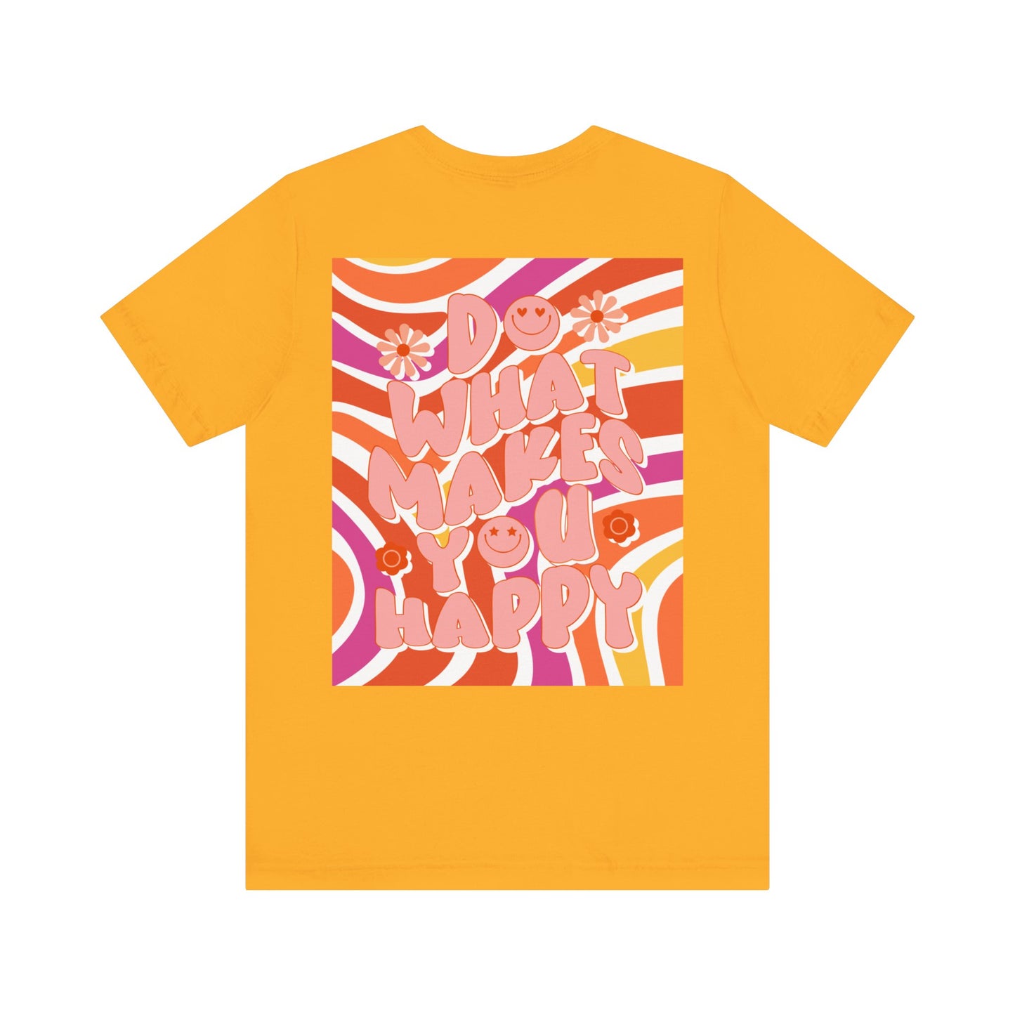 Hippie Happy 60's Retro Short Sleeve Tee Sizes S-2xl
