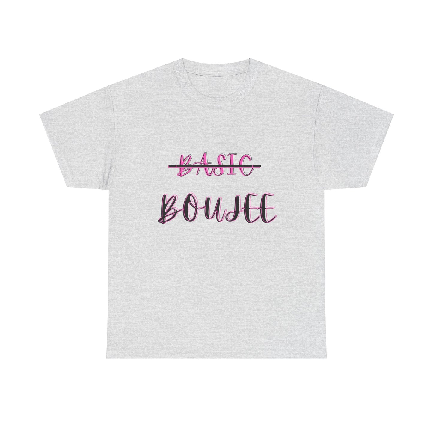 Pink Boujee Not Basic Women's Plus Heavy Cotton Tee Size xl-5xl