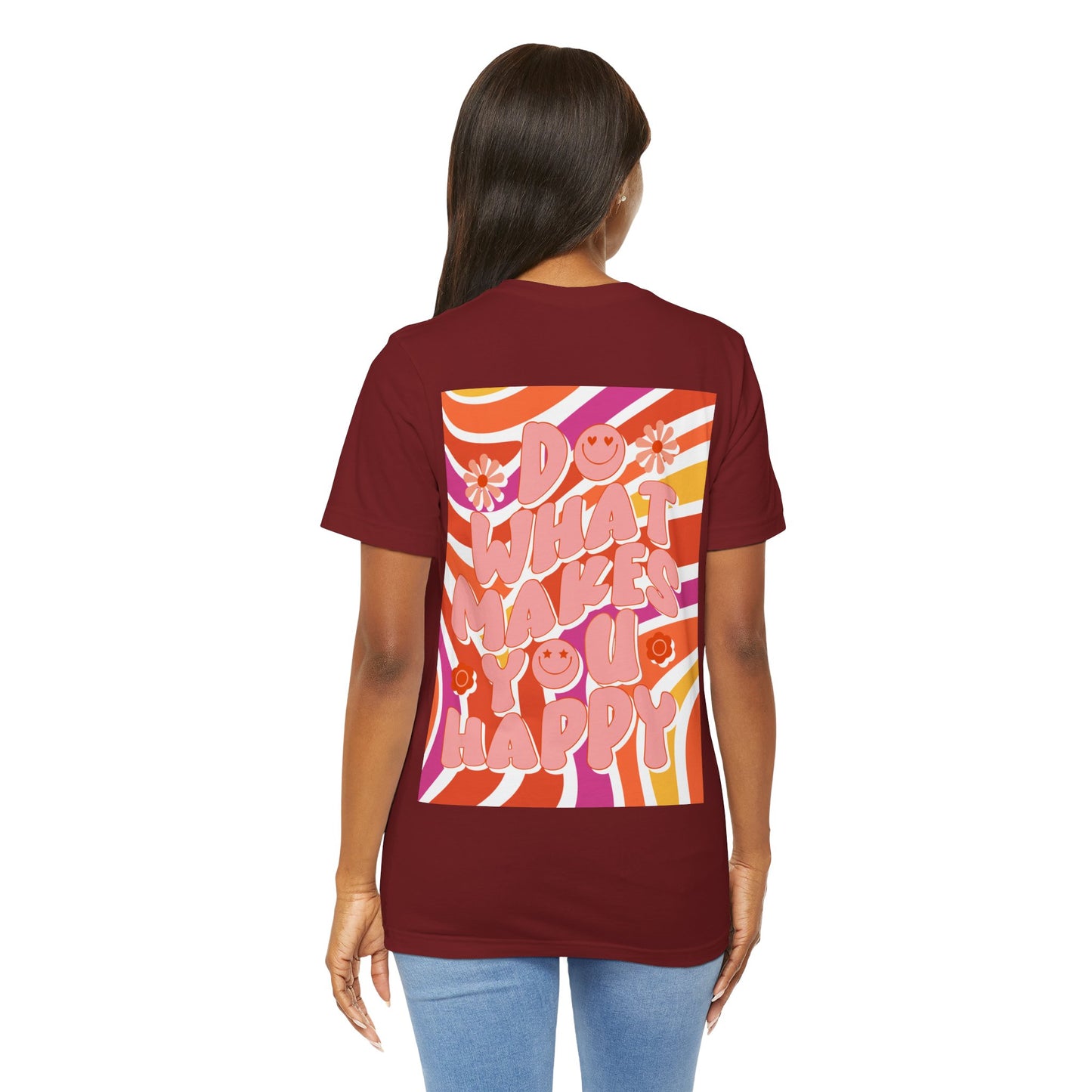 Hippie Happy 60's Retro Short Sleeve Tee Sizes S-2xl