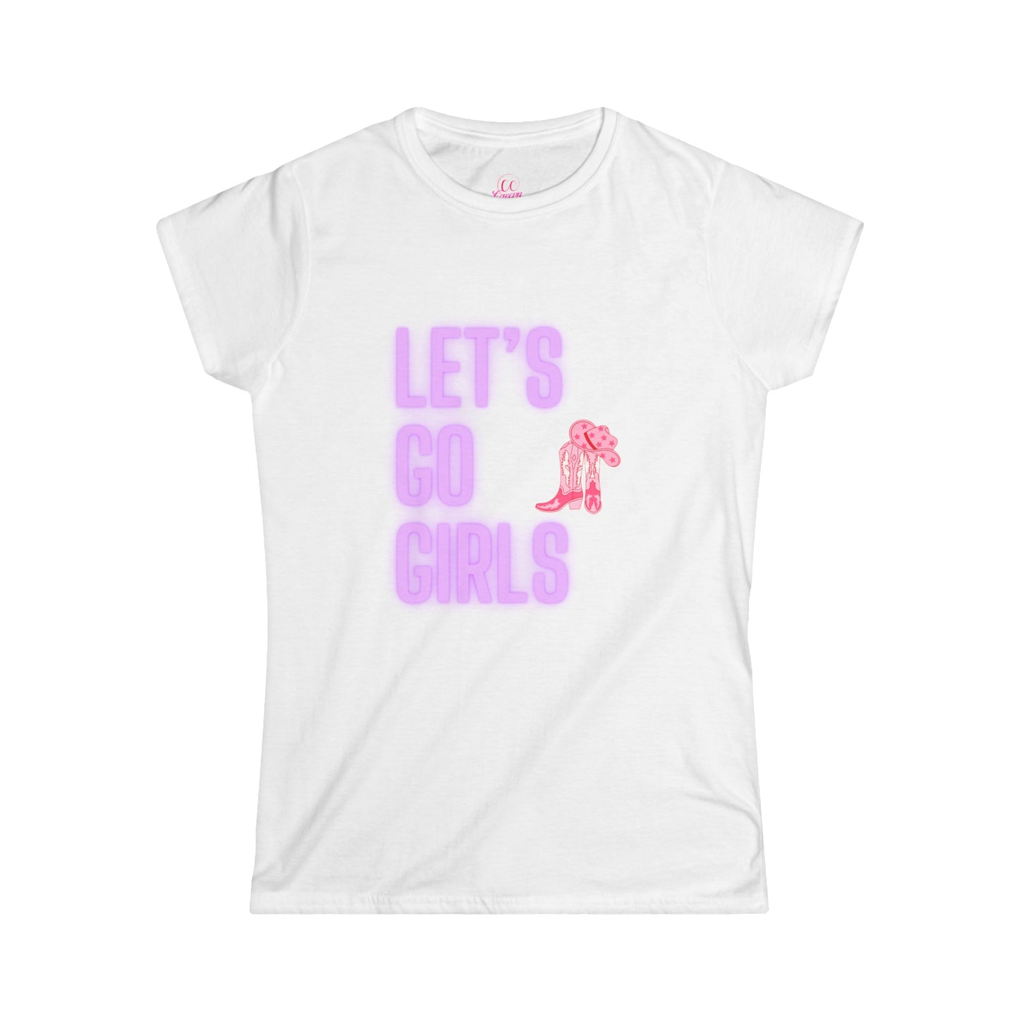 Let's Go Girls Glow Cowgirl Women's Softstyle Tee Size s-2xl