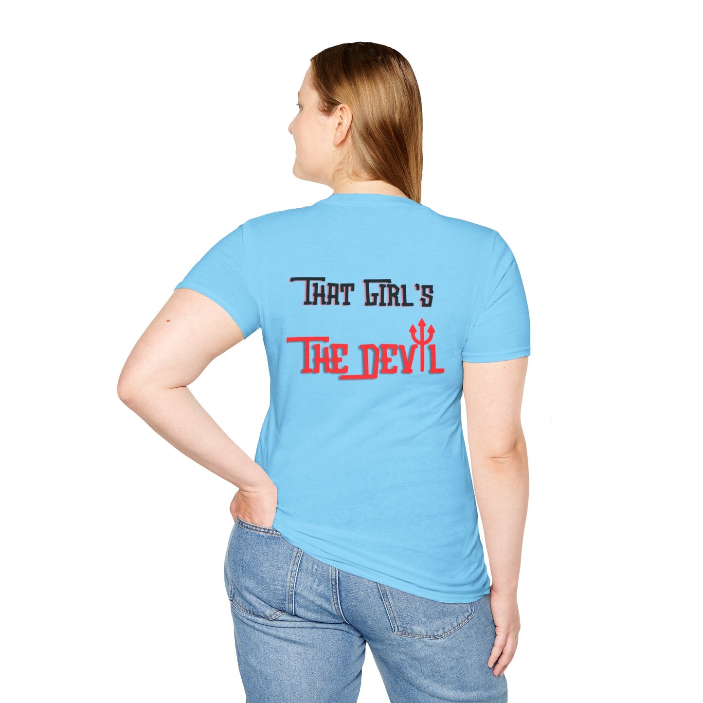Devil Girl Double Sided Softstyle Plus Short Sleeve T-Shirt Sizes xl-5xl