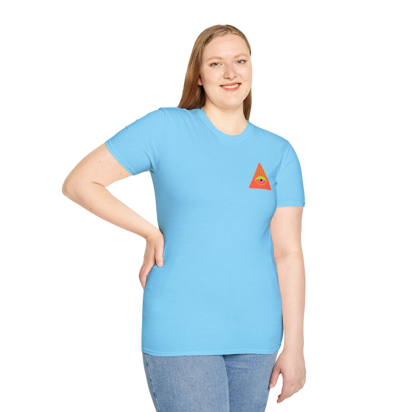 Trippy Mushrooms Double Sided Women's Plus Softstyle Tee Sizes xl-5xl