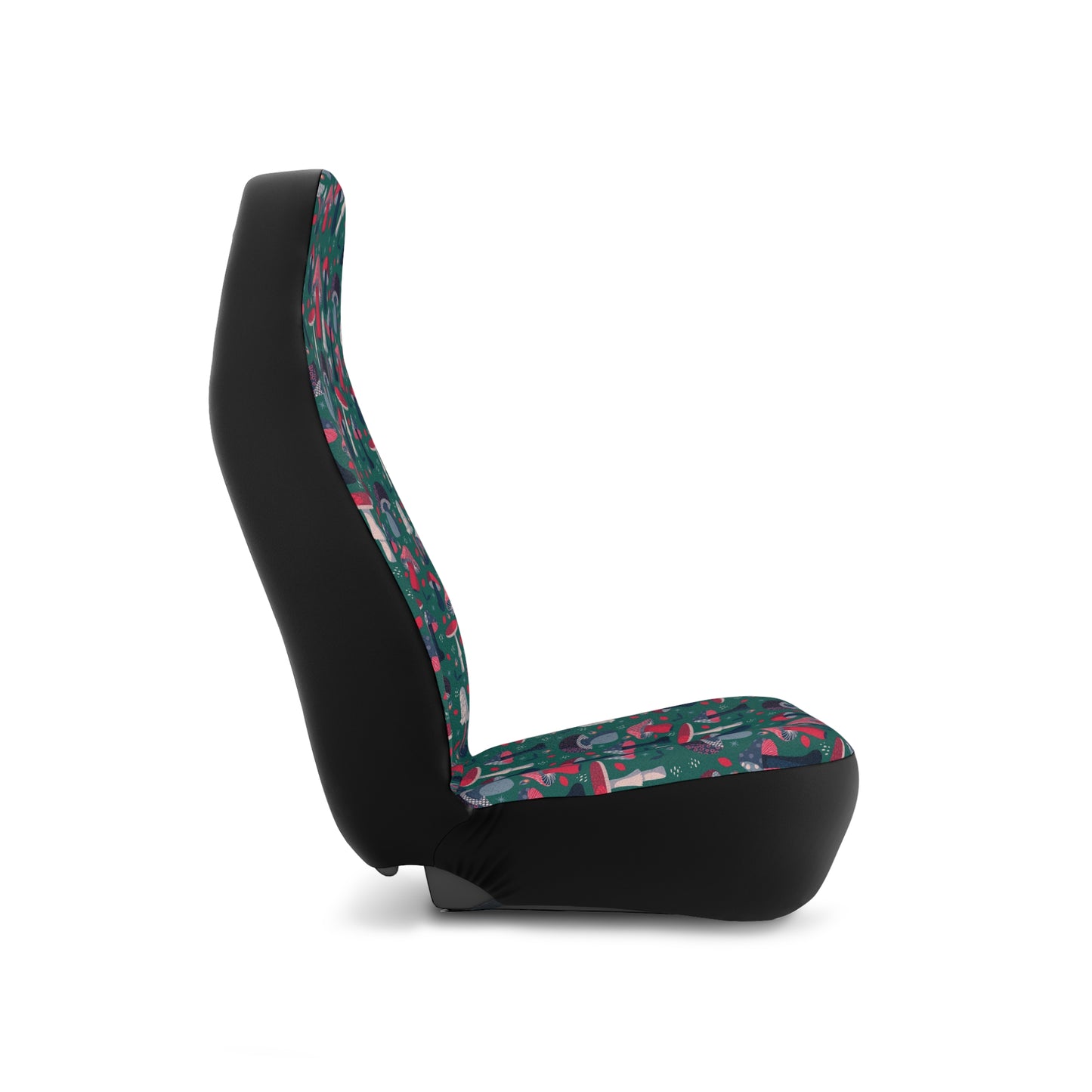 60's Teal & Pink Colorful Mushrooms Car Seat Covers