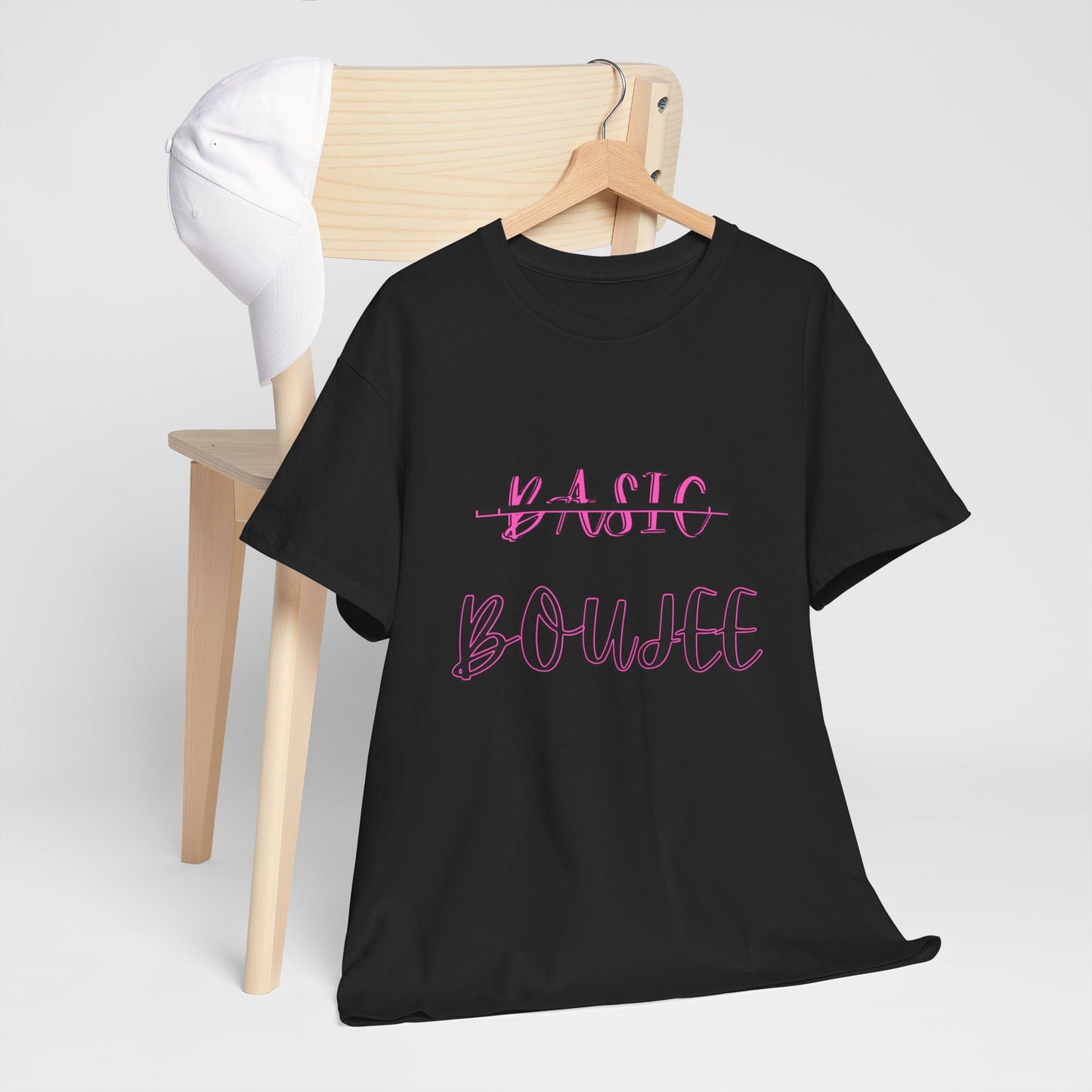 Pink Boujee Not Basic Women's Plus Heavy Cotton Tee Size xl-5xl