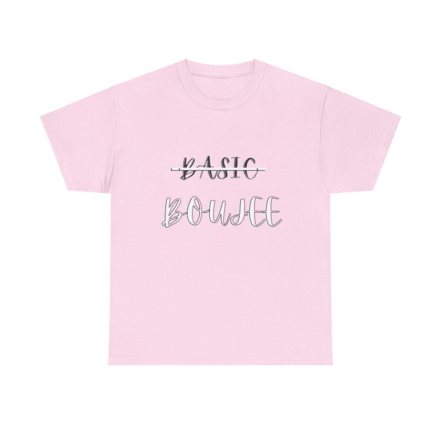 Pink Boujee Not Basic Women's Plus Heavy Cotton Tee Size xl-5xl