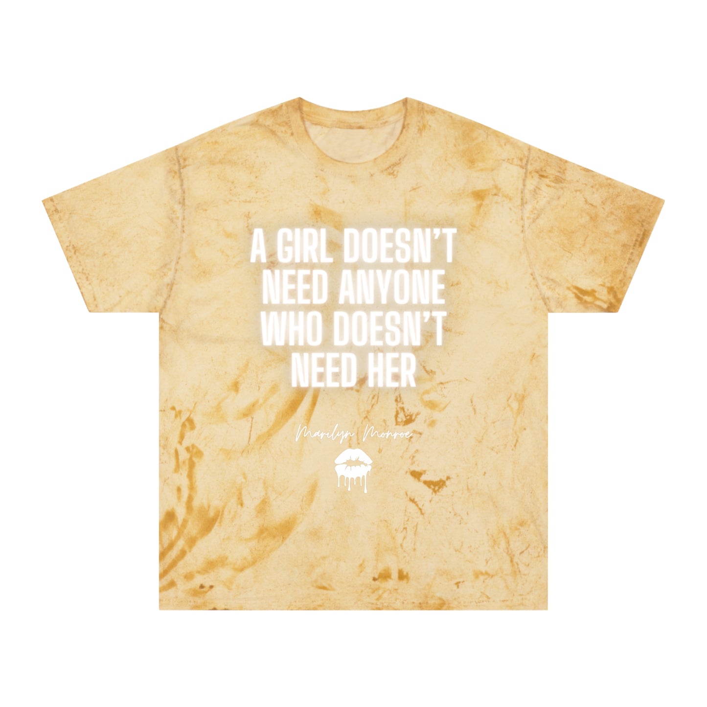 Marilyn Monroe Strong Girl Tie Dye Color Blast T-Shirt Sizes: S-3xl