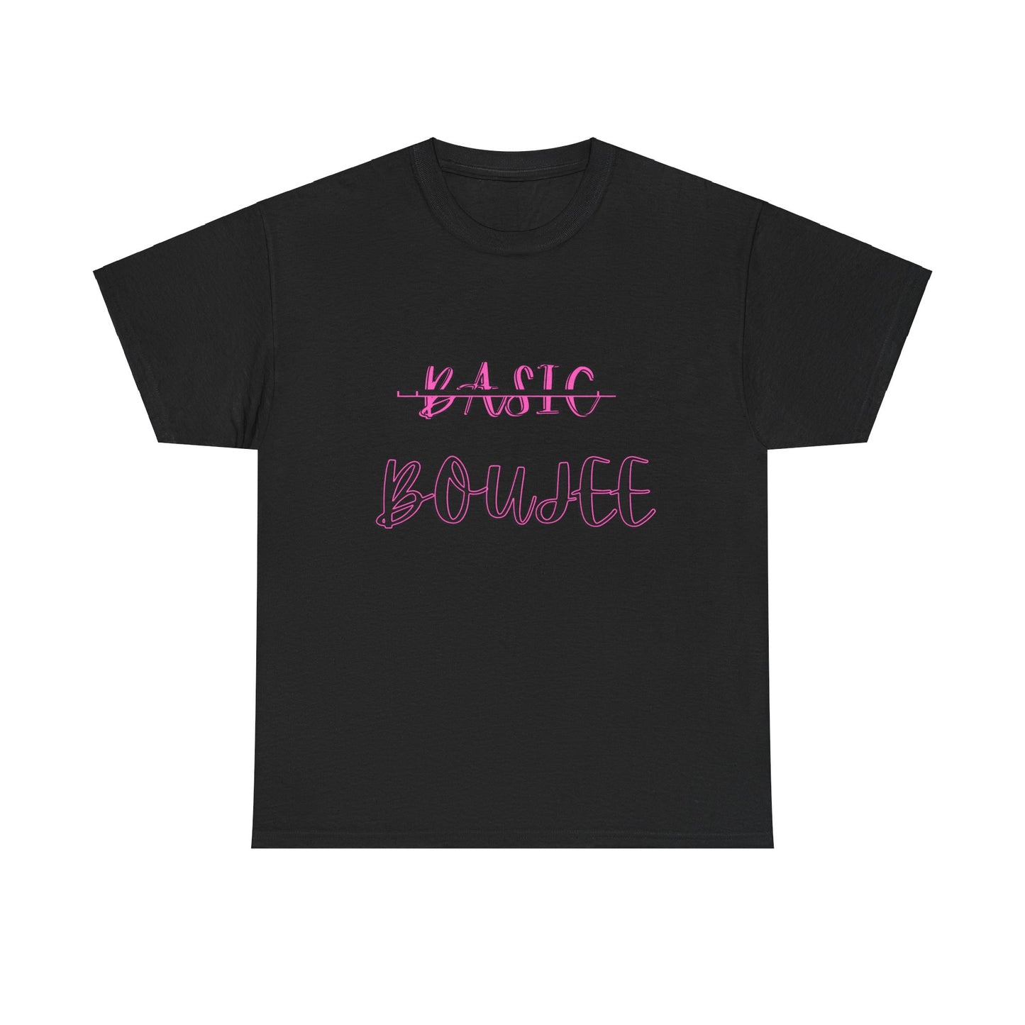 Pink Boujee Not Basic Women's Plus Heavy Cotton Tee Size xl-5xl