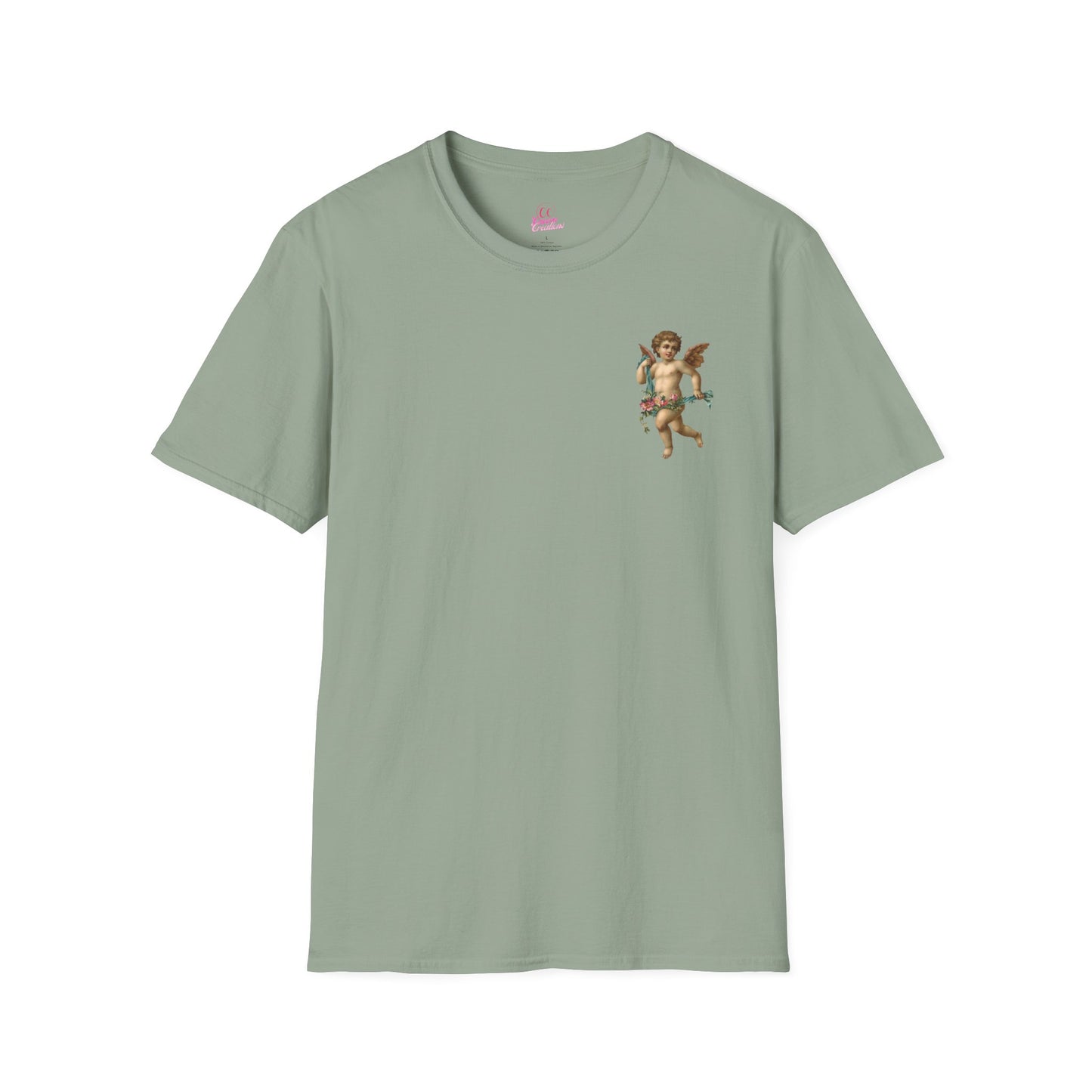 Cherub Baby Angel Rose Wings Softstyle Plus Short Sleeve T-Shirt Sizes xl-5xl