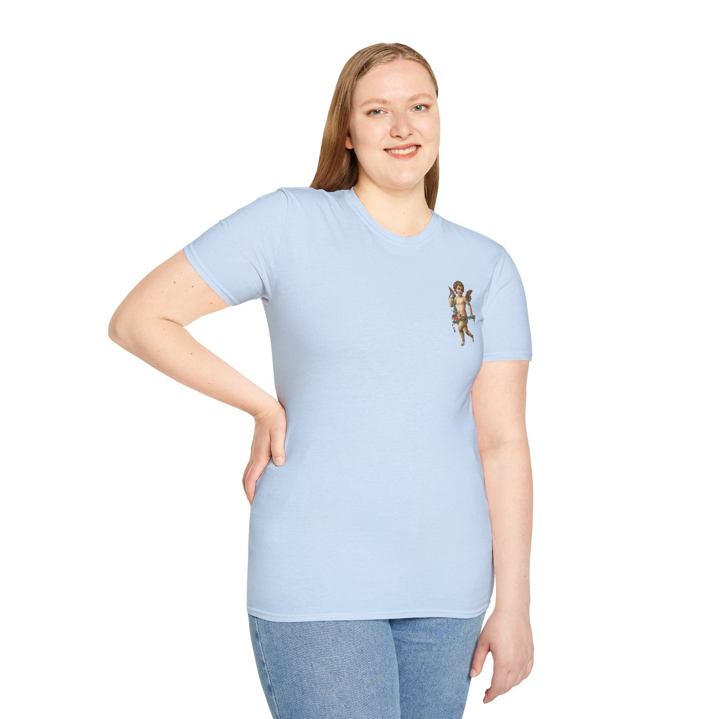 Cherub Baby Angel Rose Wings Softstyle Plus Short Sleeve T-Shirt Sizes xl-5xl