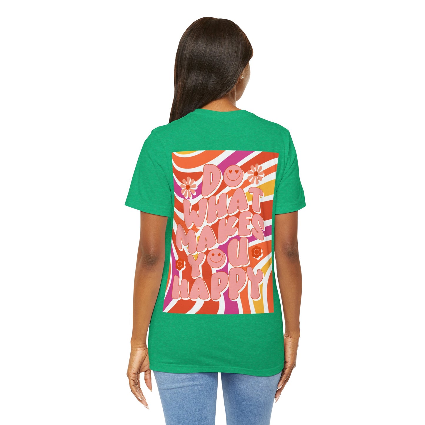 Hippie Happy 60's Retro Short Sleeve Tee Sizes S-2xl