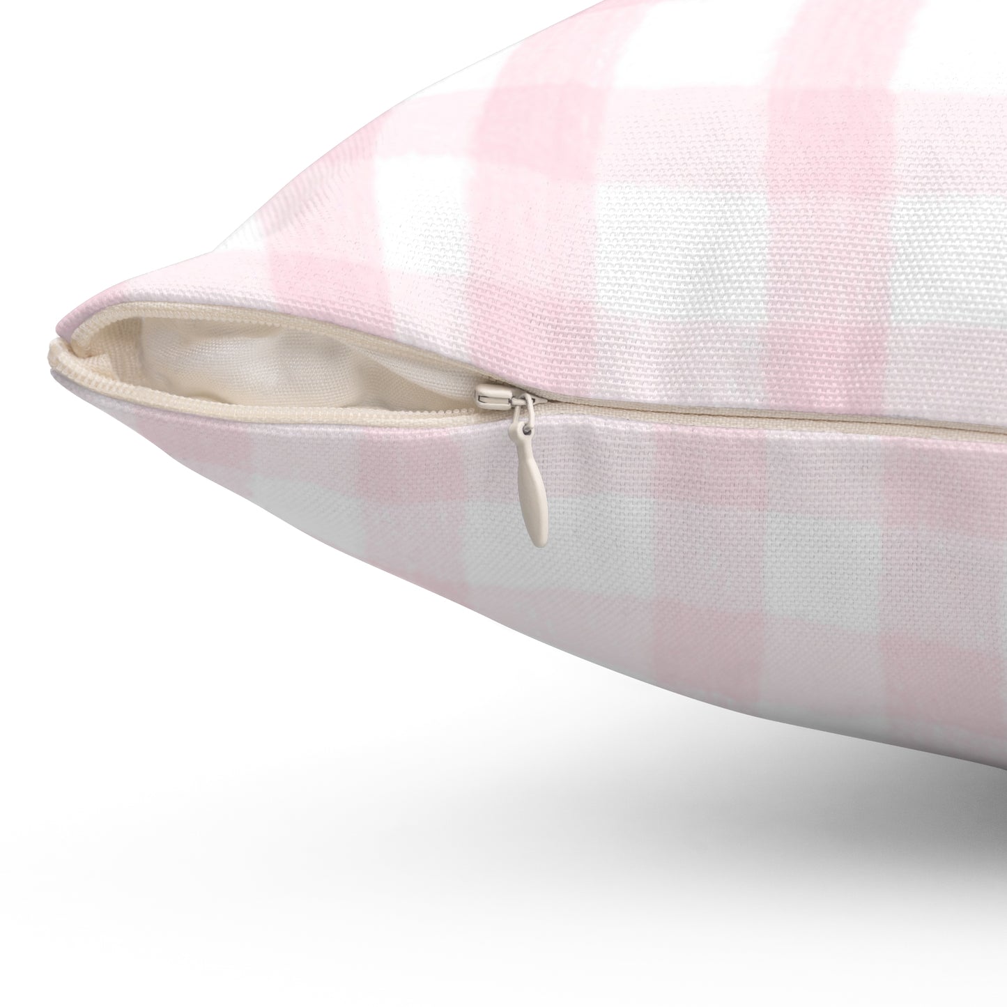 Bright Pink Smiley Star Face Cowgirl Pink and White Plaid Double Sided Square Pillow - Multiple Sizes