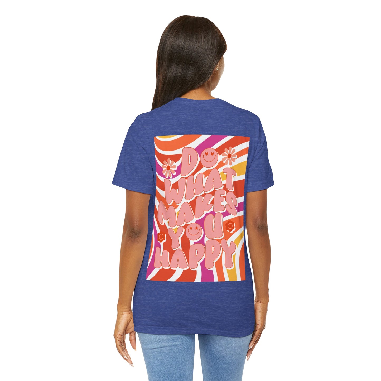 Hippie Happy 60's Retro Short Sleeve Tee Sizes S-2xl