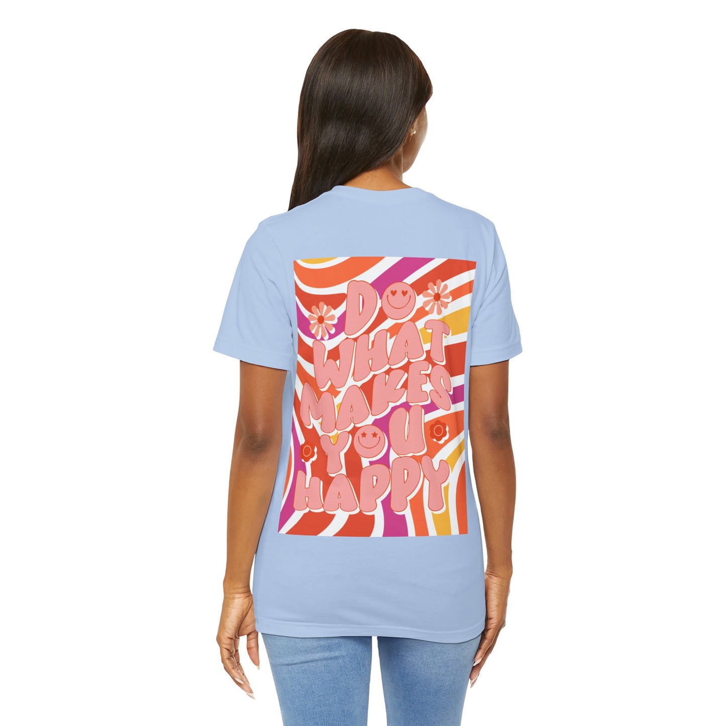Hippie Happy 60's Retro Short Sleeve Tee Sizes S-2xl