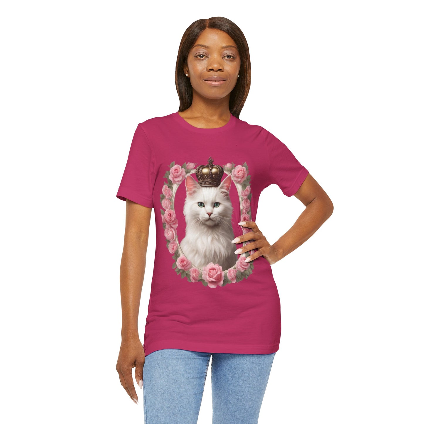 Coquette Kitty Cat Princess Women's Jersey Short Sleeved Tee Size S-2xl