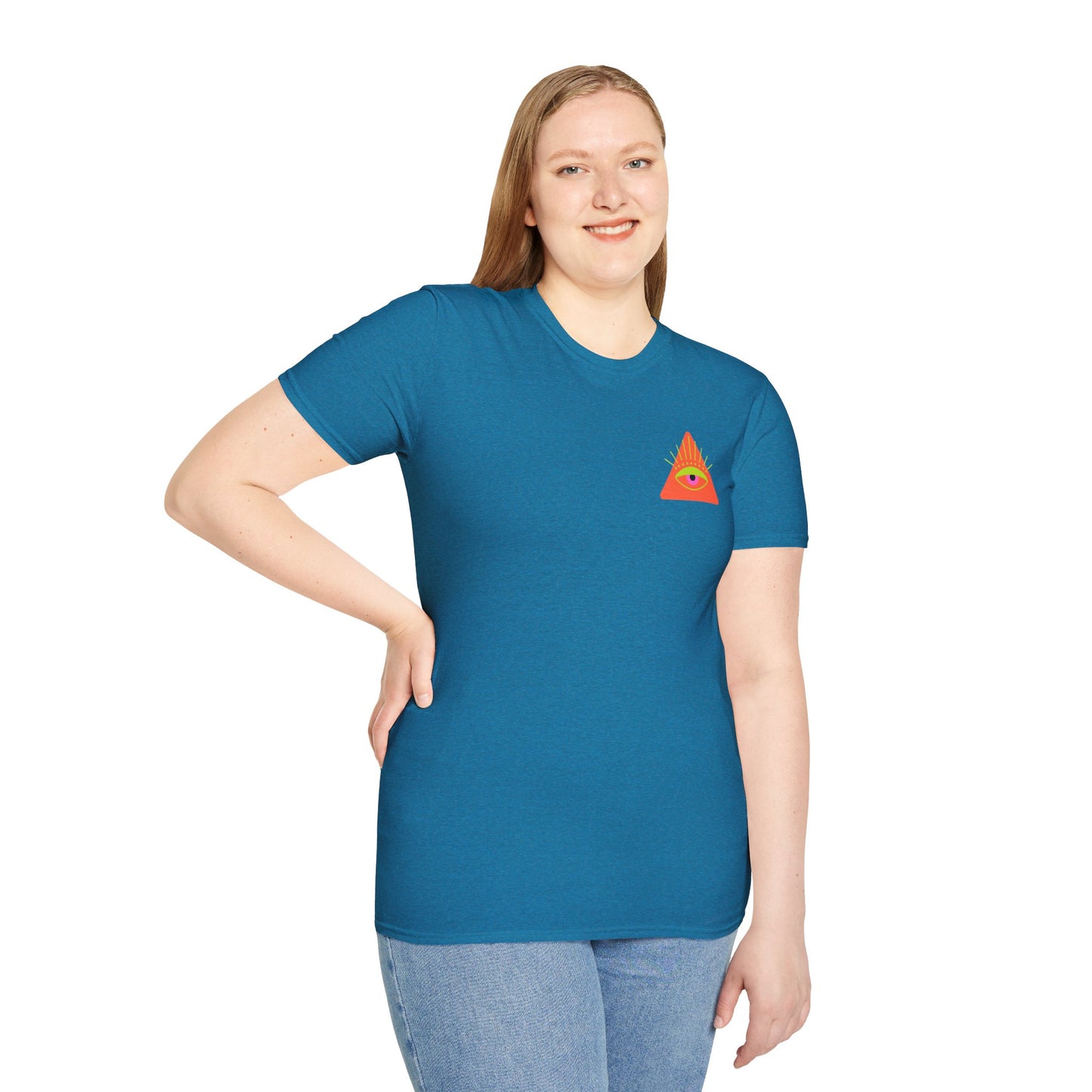 Trippy Mushrooms Double Sided Women's Plus Softstyle Tee Sizes xl-5xl