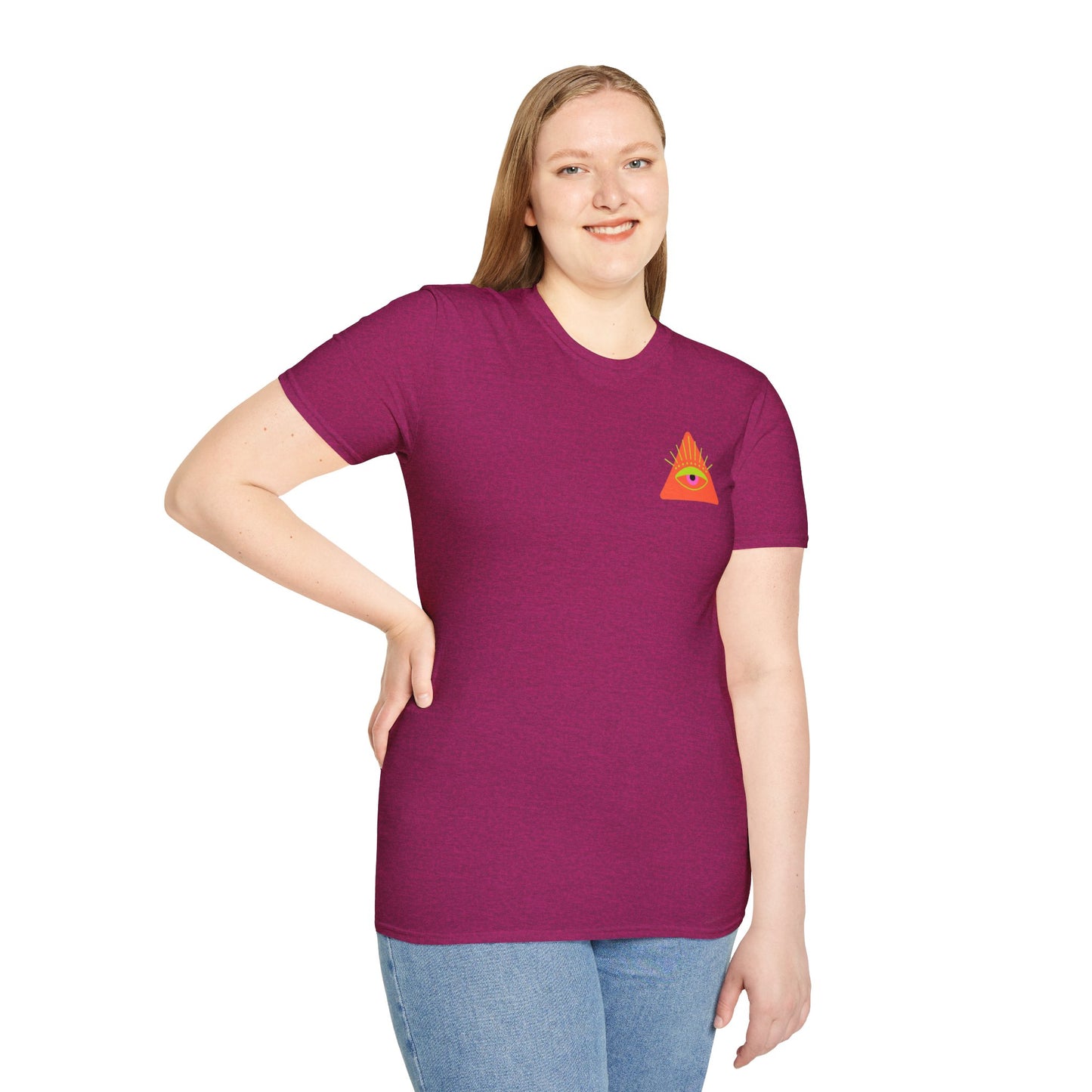 Trippy Mushrooms Double Sided Women's Plus Softstyle Tee Sizes xl-5xl