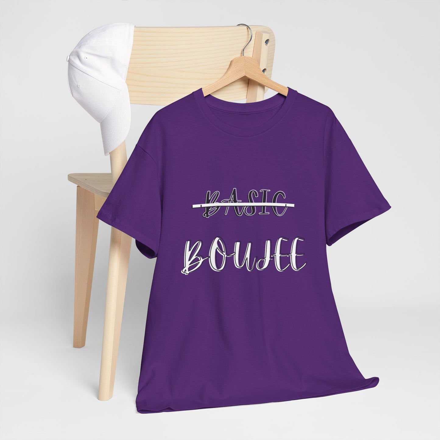 Pink Boujee Not Basic Women's Plus Heavy Cotton Tee Size xl-5xl