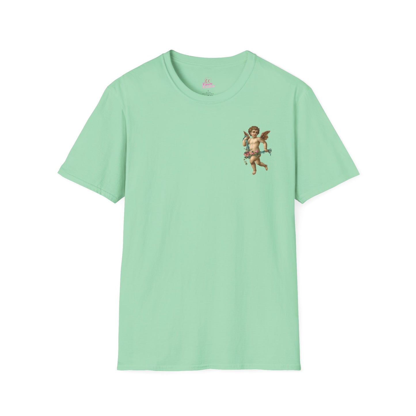 Cherub Baby Angel Rose Wings Softstyle Plus Short Sleeve T-Shirt Sizes xl-5xl