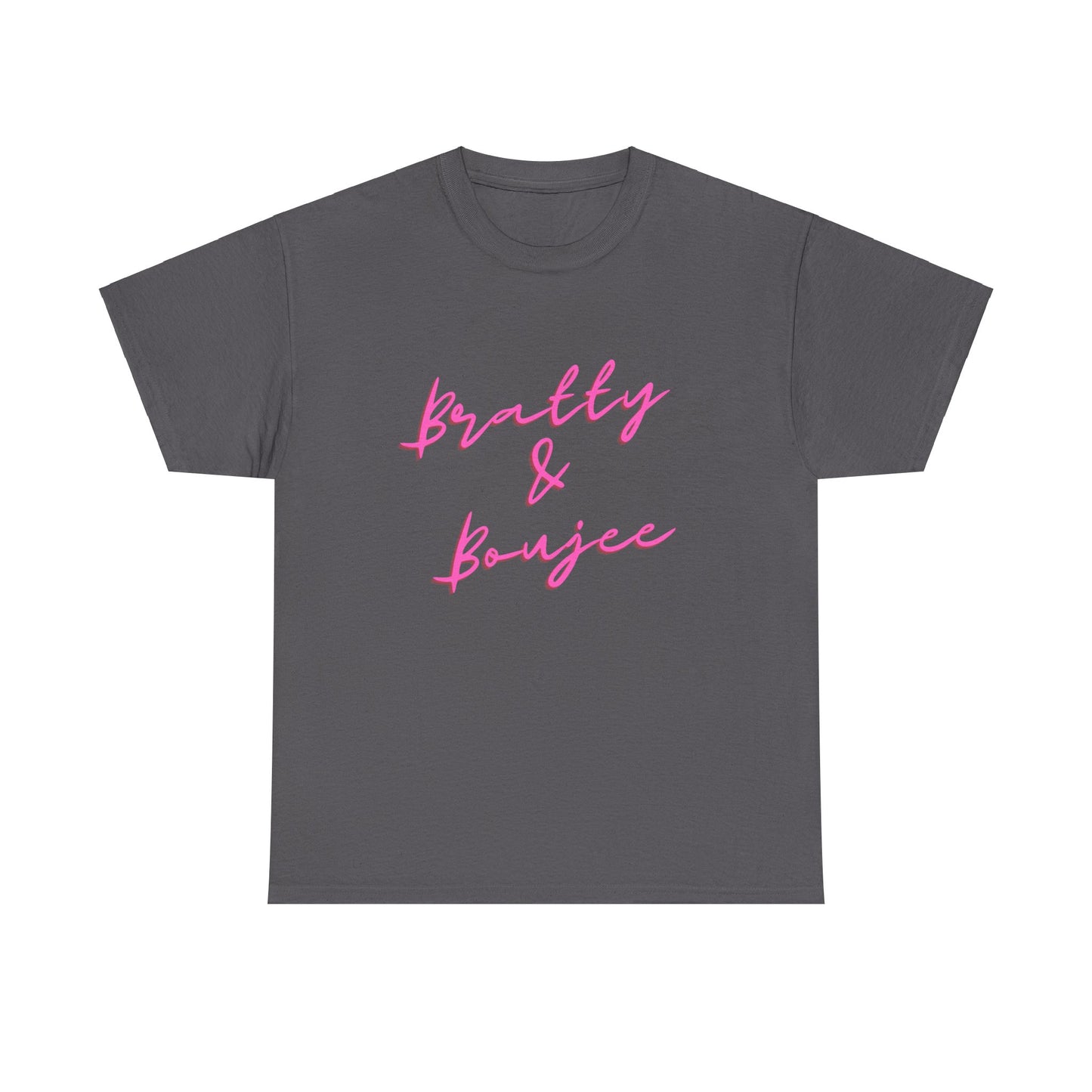 Bratty & Boujee Pink Script Women's Plus Tee Sizes: xl-5xl