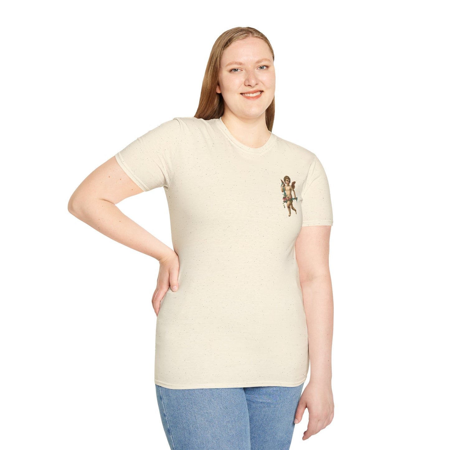 Cherub Baby Angel Rose Wings Softstyle Plus Short Sleeve T-Shirt Sizes xl-5xl