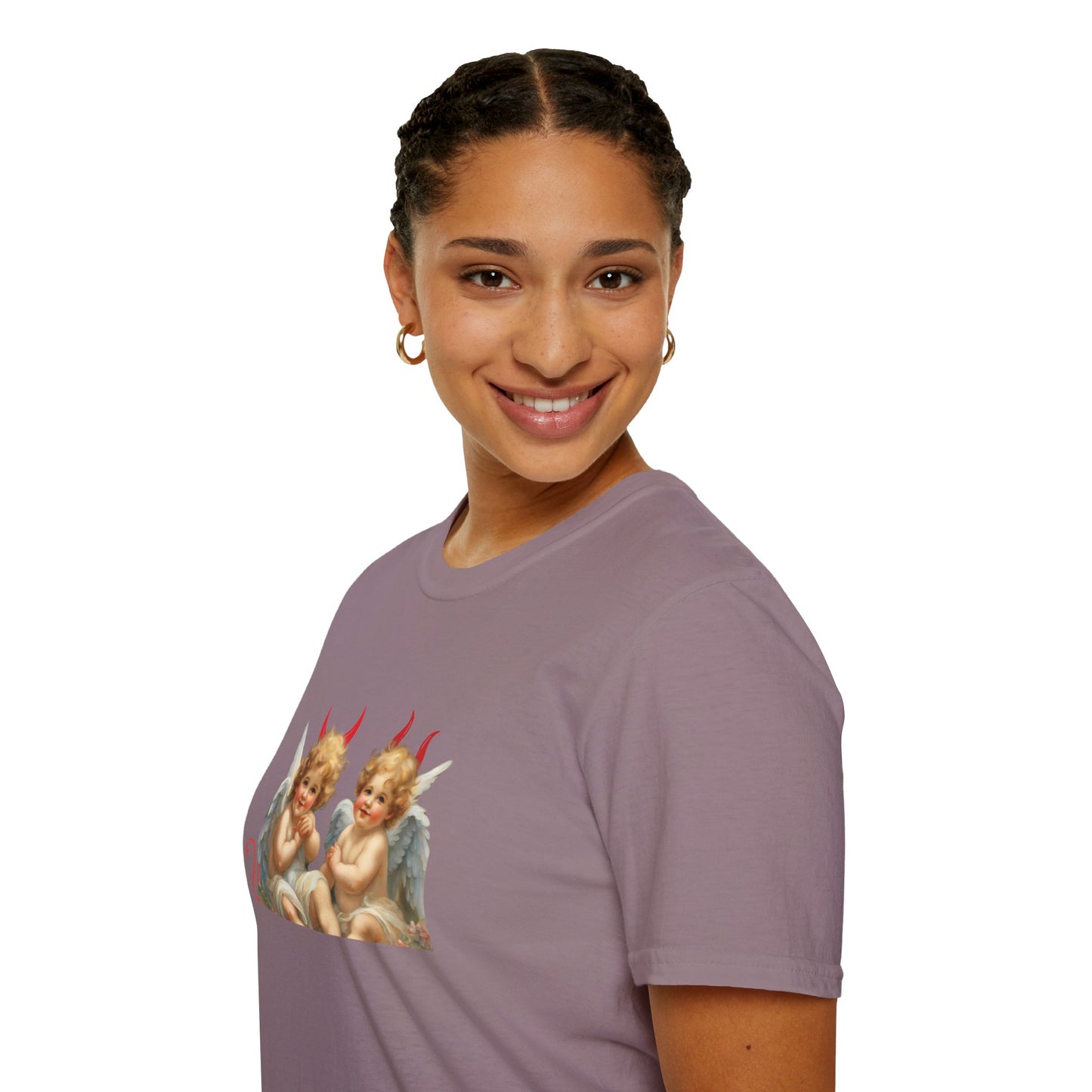 Devil Angel Cherub Softstyle Plus Short Sleeve T-Shirt Sizes xl-5xl