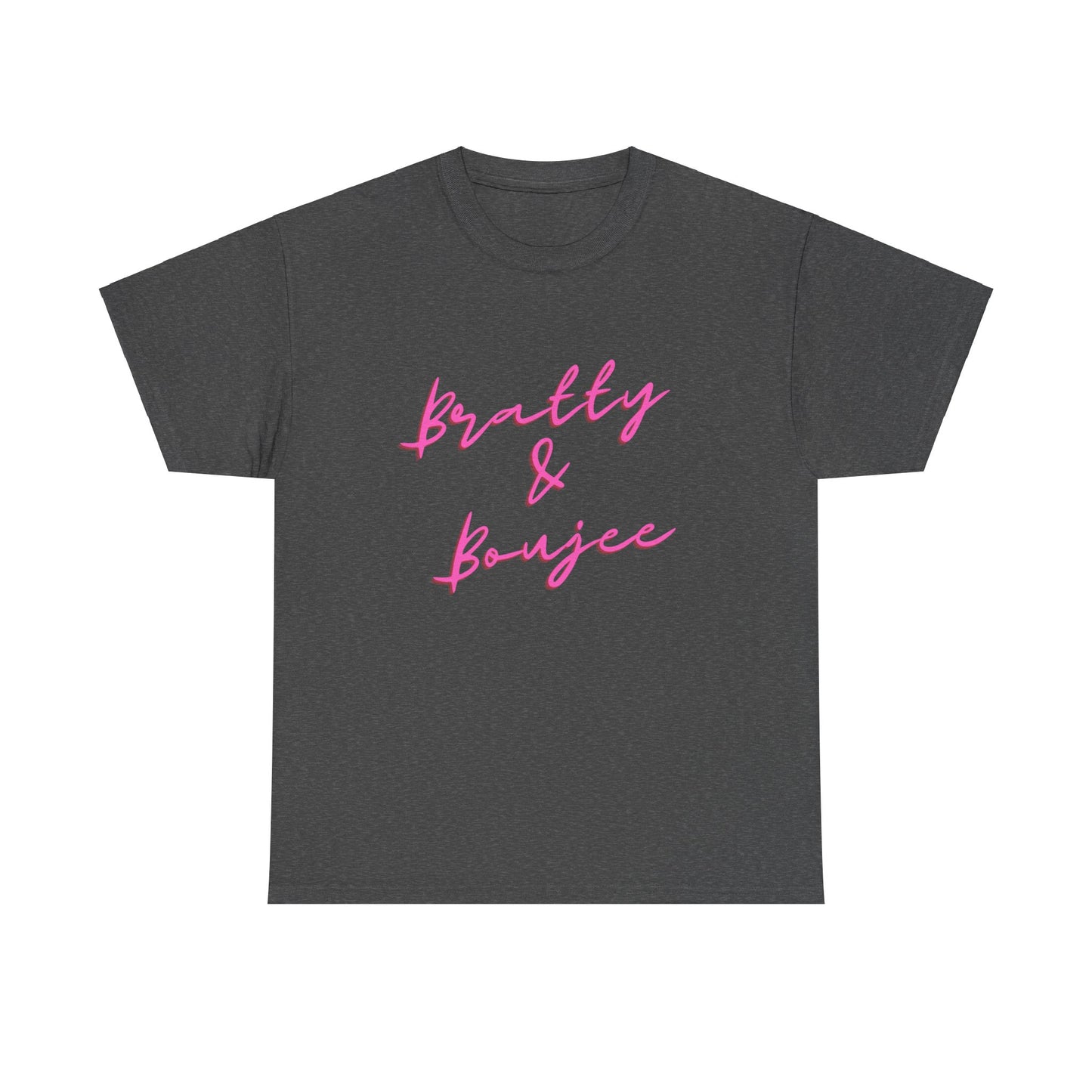 Bratty & Boujee Pink Script Women's Plus Tee Sizes: xl-5xl