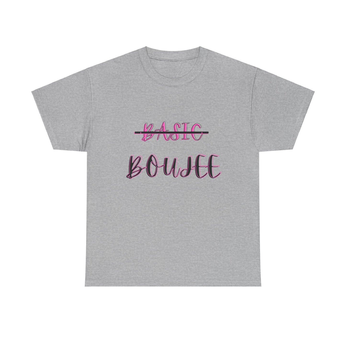 Pink Boujee Not Basic Women's Plus Heavy Cotton Tee Size xl-5xl