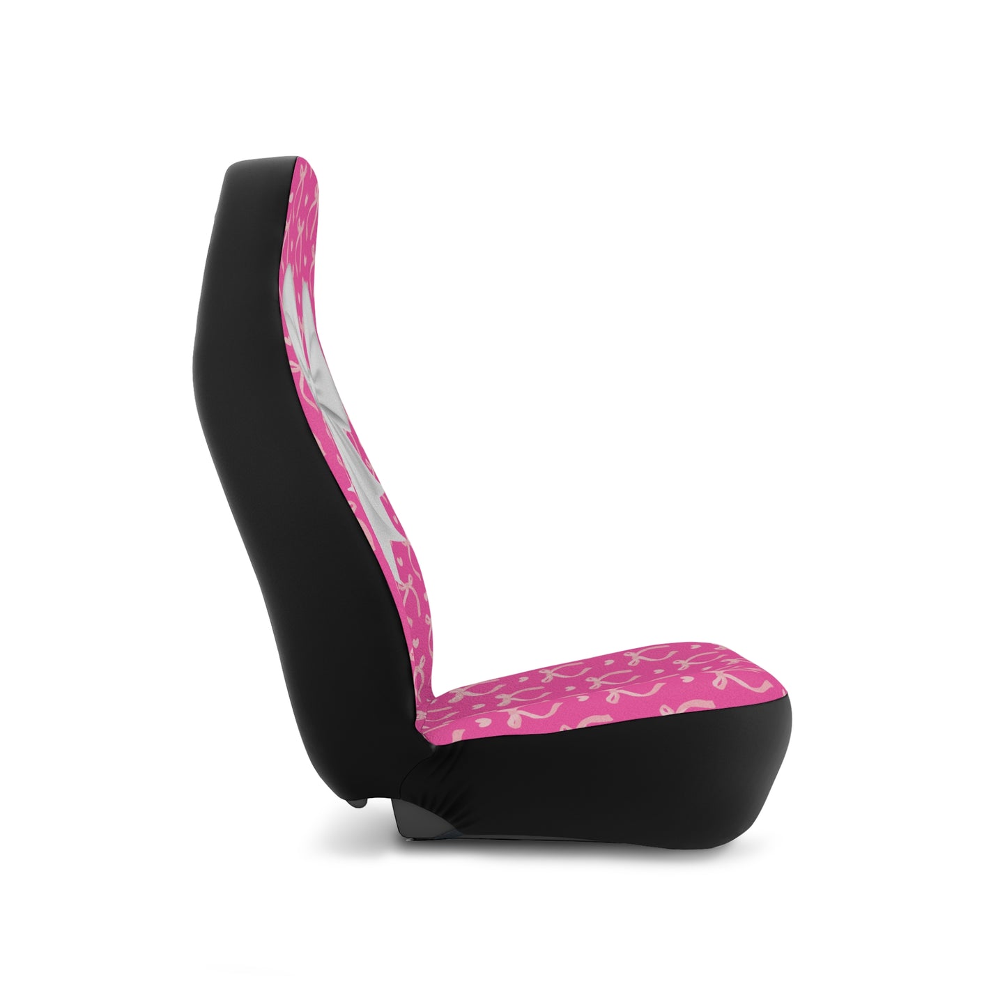 Bubblegum Pink Coquette White Bow Car Seat Covers