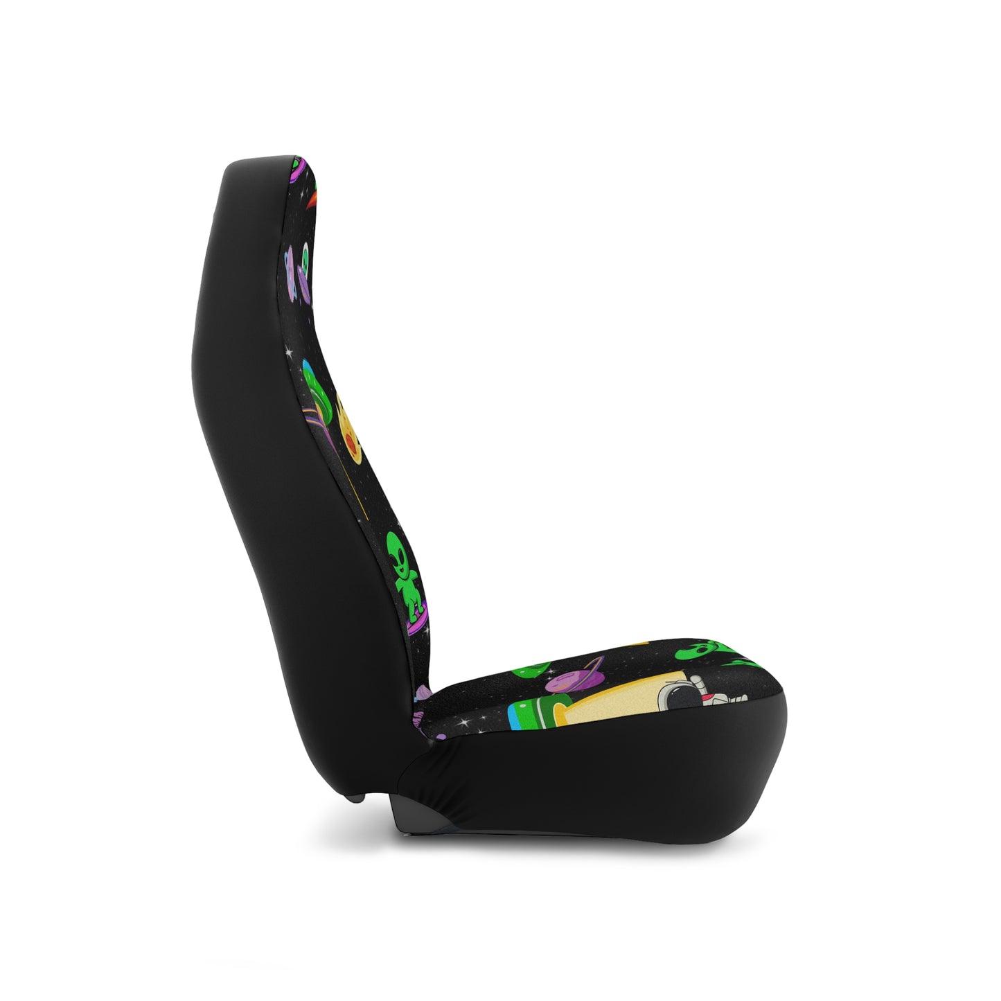Space Alien Pattern Purple & Green UFO Universe Car Seat Covers