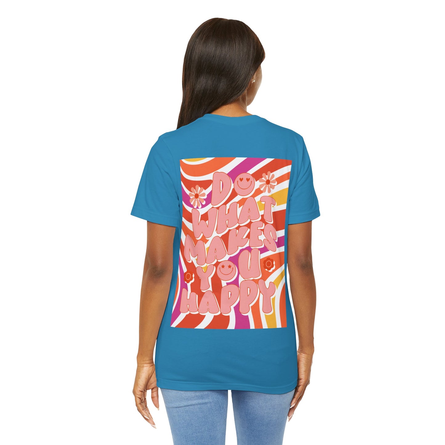 Hippie Happy 60's Retro Short Sleeve Tee Sizes S-2xl