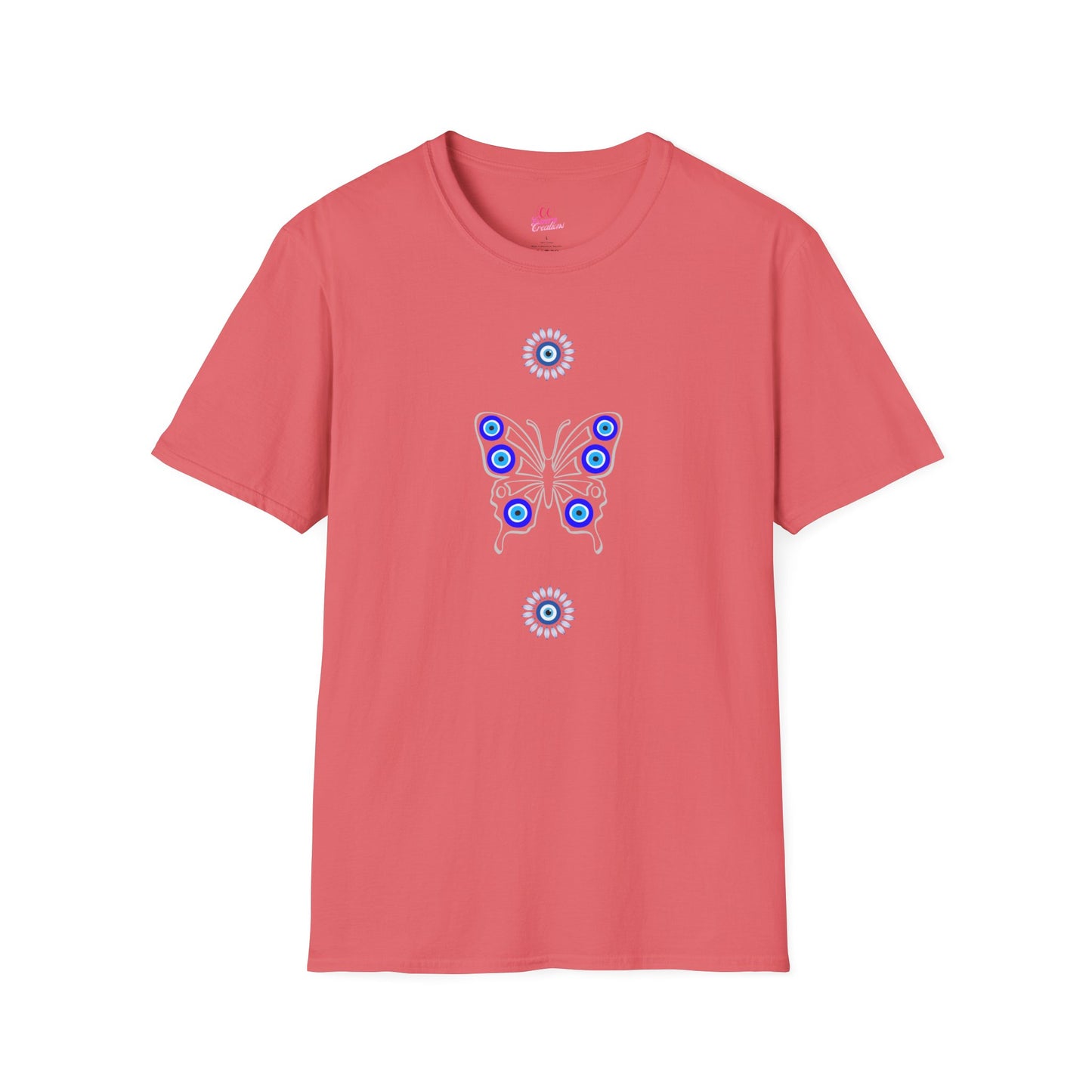 Evil Eye Butterfly Protection Women's Plus Short Sleeve Softstyle T-Shirt Sizes xl-5xl