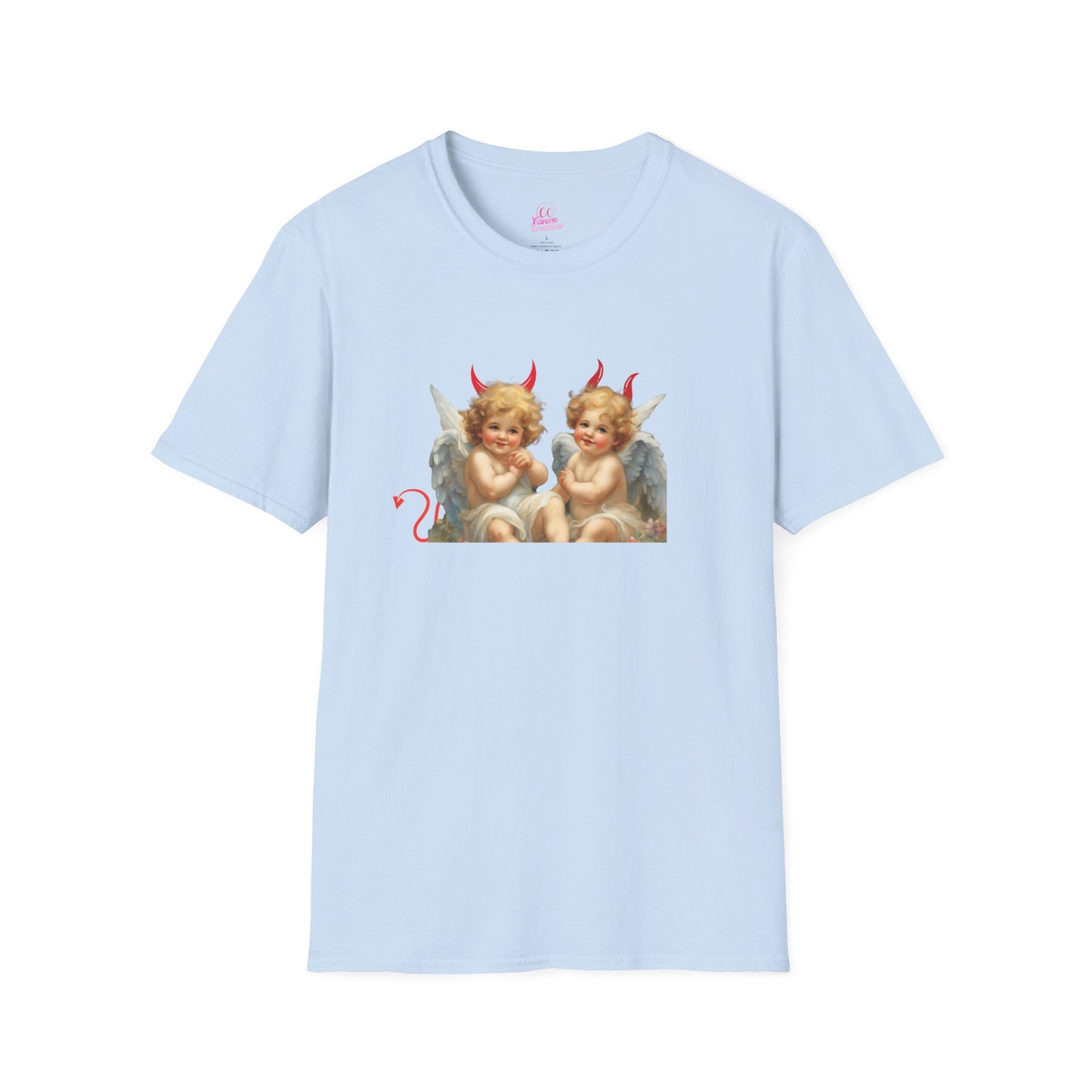 Devil Angel Cherub Softstyle Plus Short Sleeve T-Shirt Sizes xl-5xl